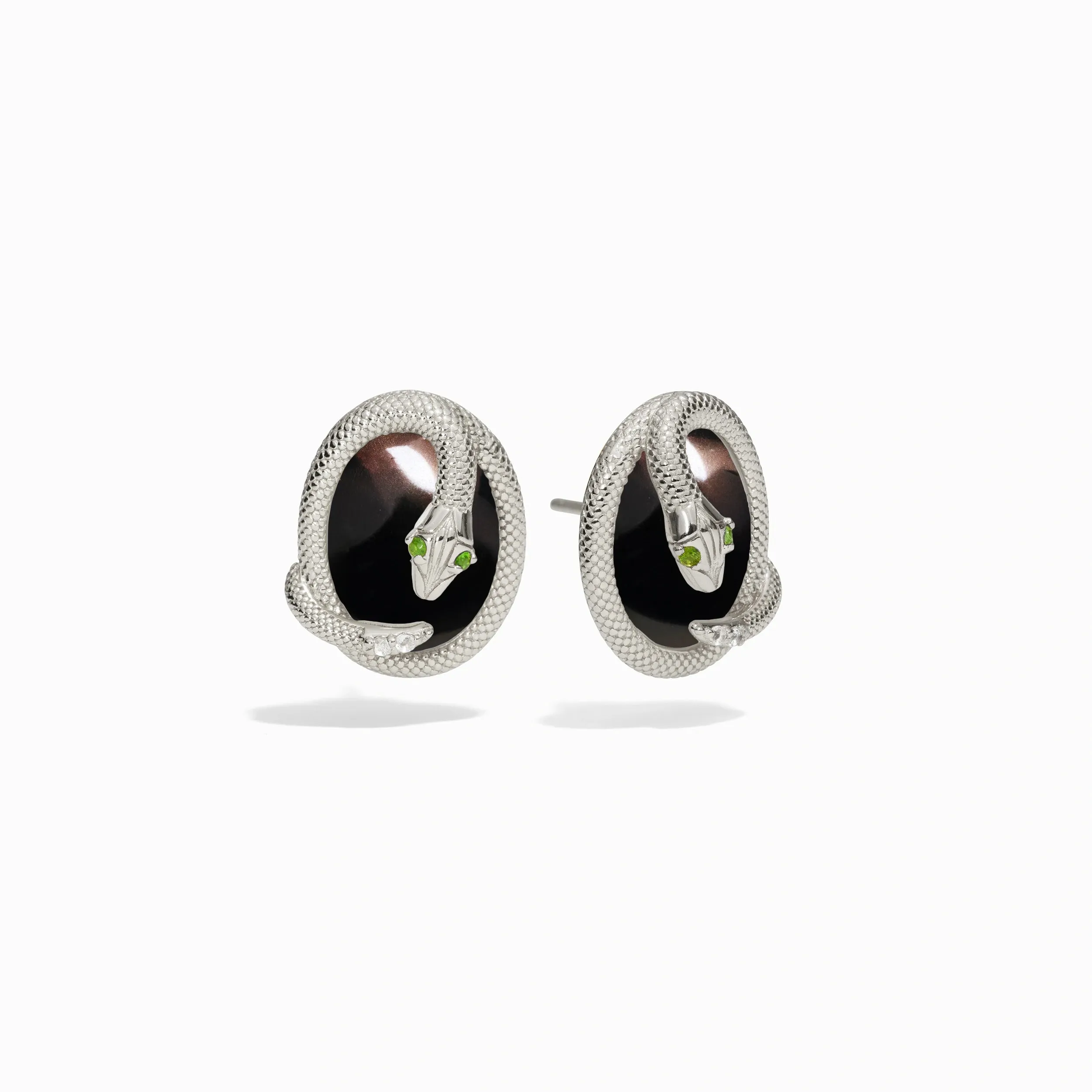 Grey Cat's Eye Snake Studs sold by Awe Inspired product image thumbnail 4