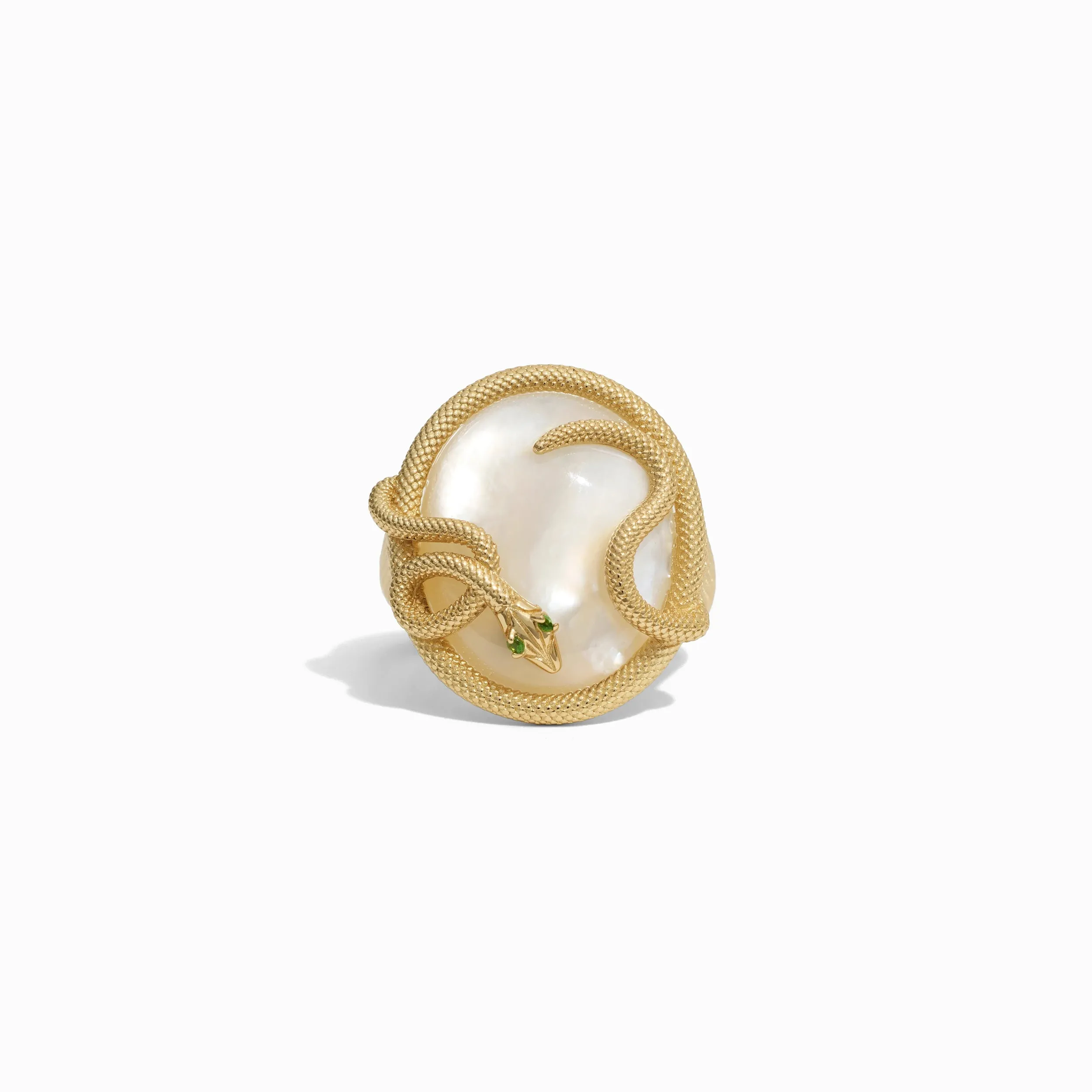 Mother of Pearl Snake Statement Ring sold by Awe Inspired