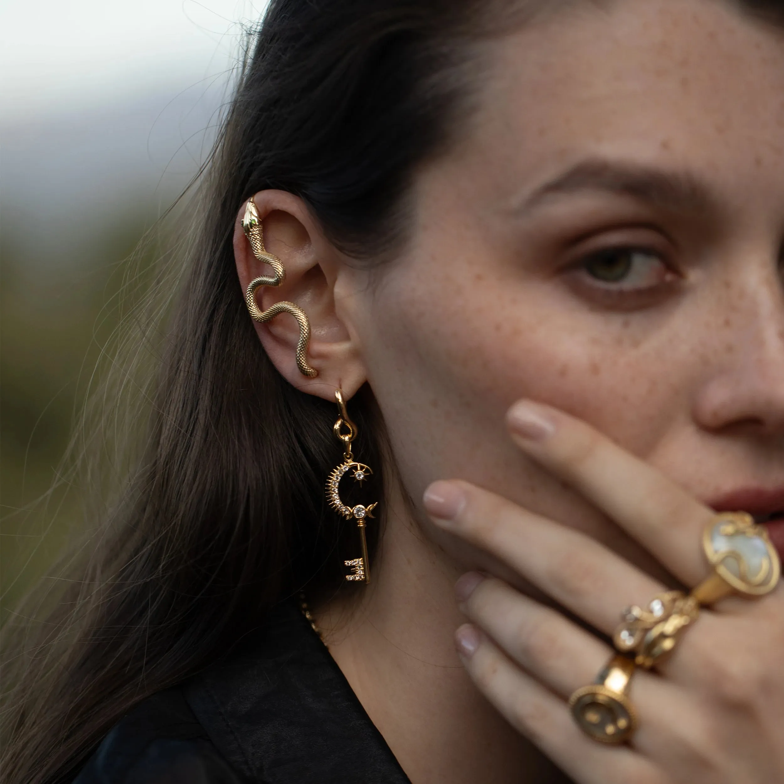 Snake Ear Pin sold by Awe Inspired product image thumbnail 3