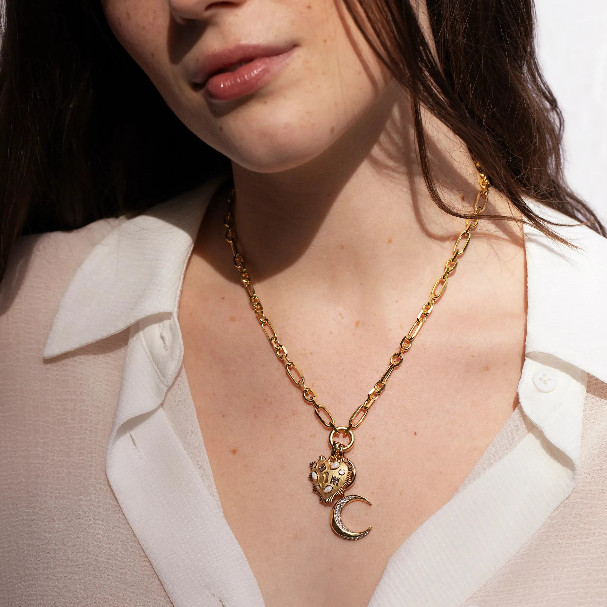 Moonstruck Gemstone Charm Necklace sold by Awe Inspired product image thumbnail 2