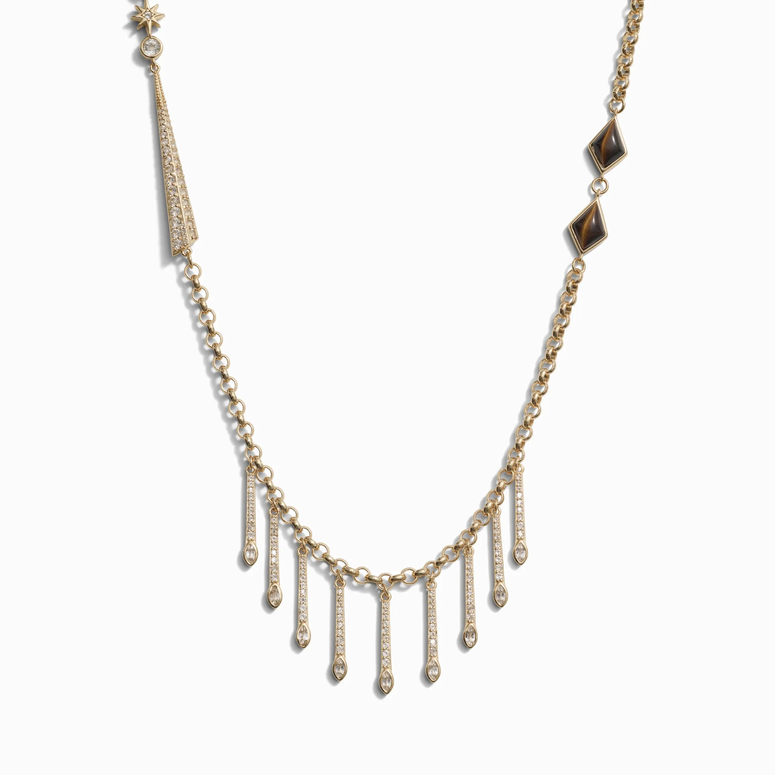 Tiger's Eye Long Boho Necklace sold by Awe Inspired