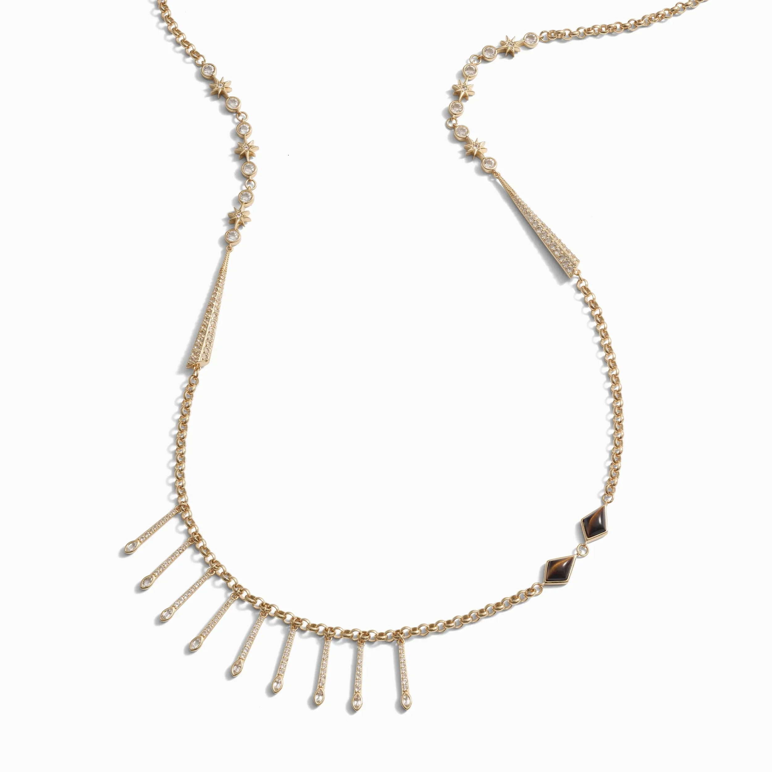 Tiger's Eye Long Boho Necklace sold by Awe Inspired product image thumbnail 5