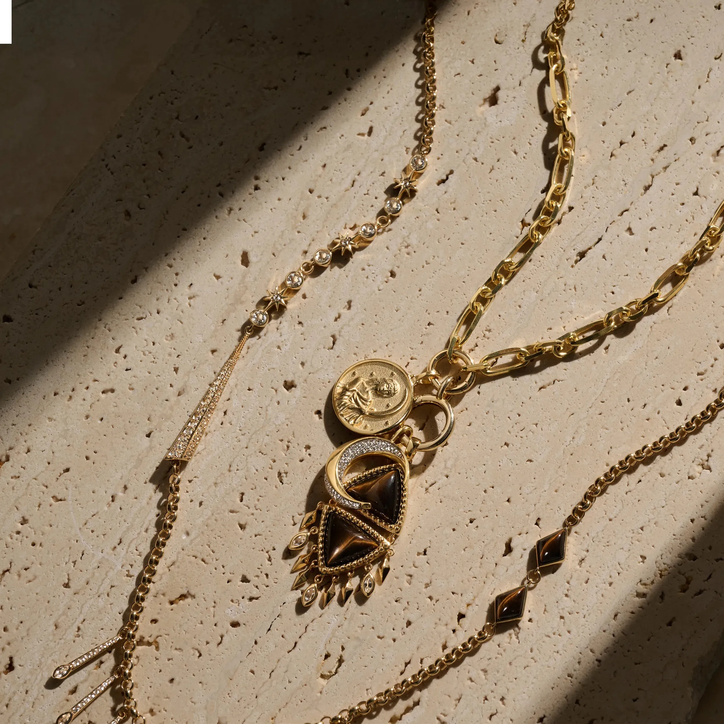 Tiger's Eye Long Boho Necklace sold by Awe Inspired product image thumbnail 3