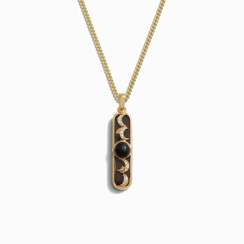 Tiger's Eye Moon Phase Necklace sold by Awe Inspired