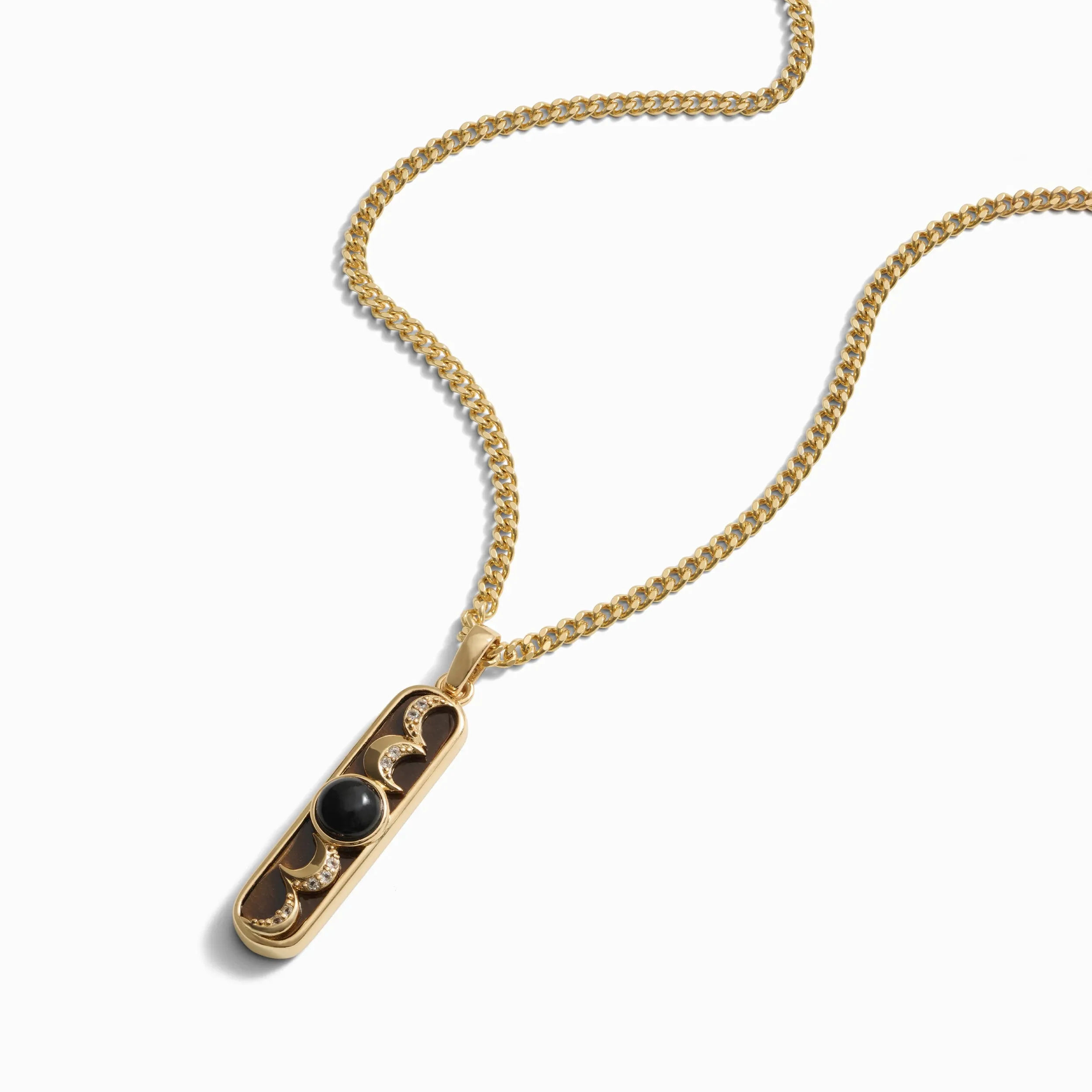 Tiger's Eye Moon Phase Necklace sold by Awe Inspired product image thumbnail 3