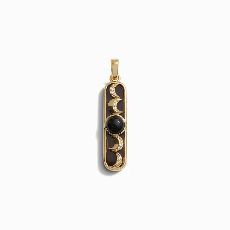 Tiger's Eye Moon Phase Amulet sold by Awe Inspired