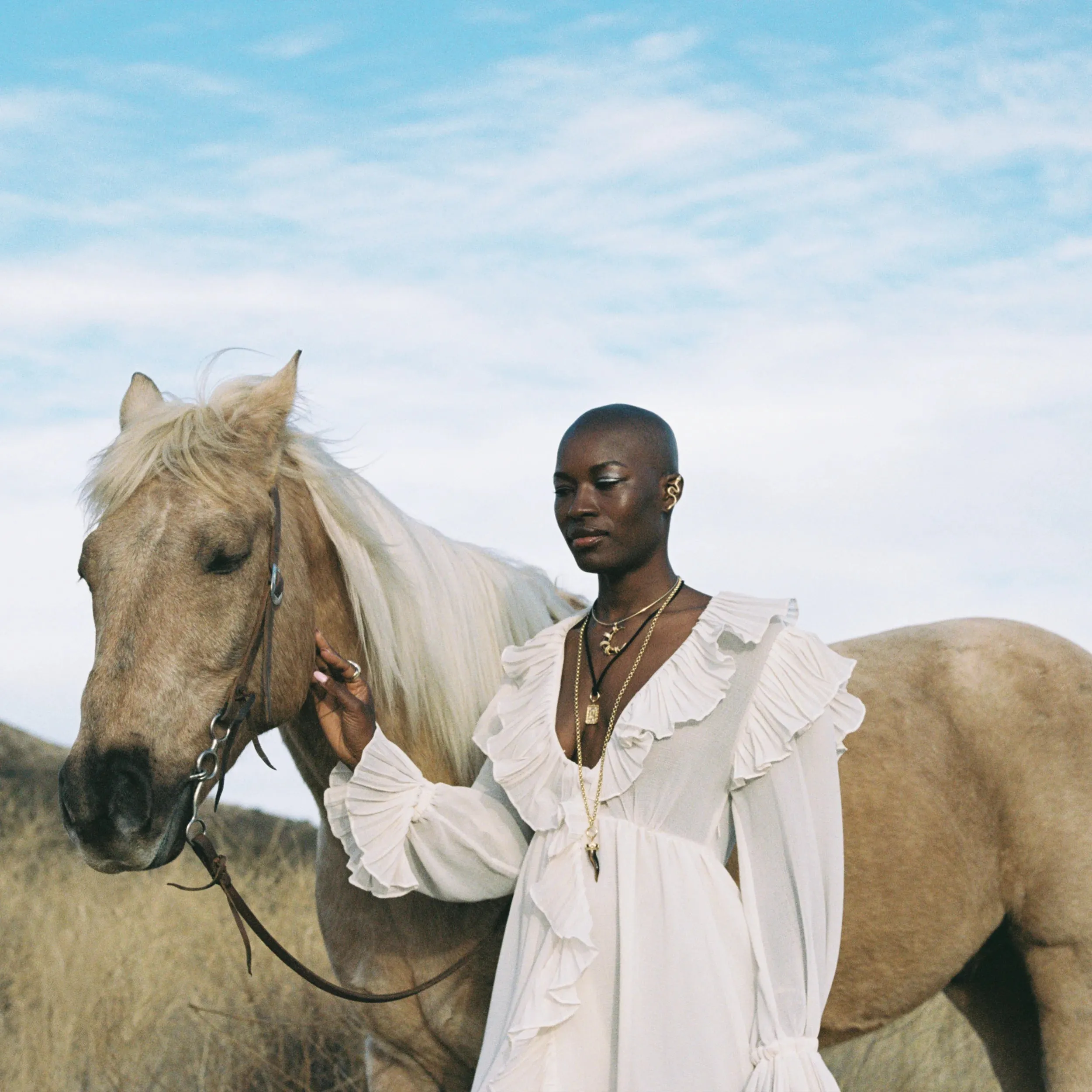 Long Tiger's Eye Horn Charm Necklace sold by Awe Inspired product image thumbnail 5