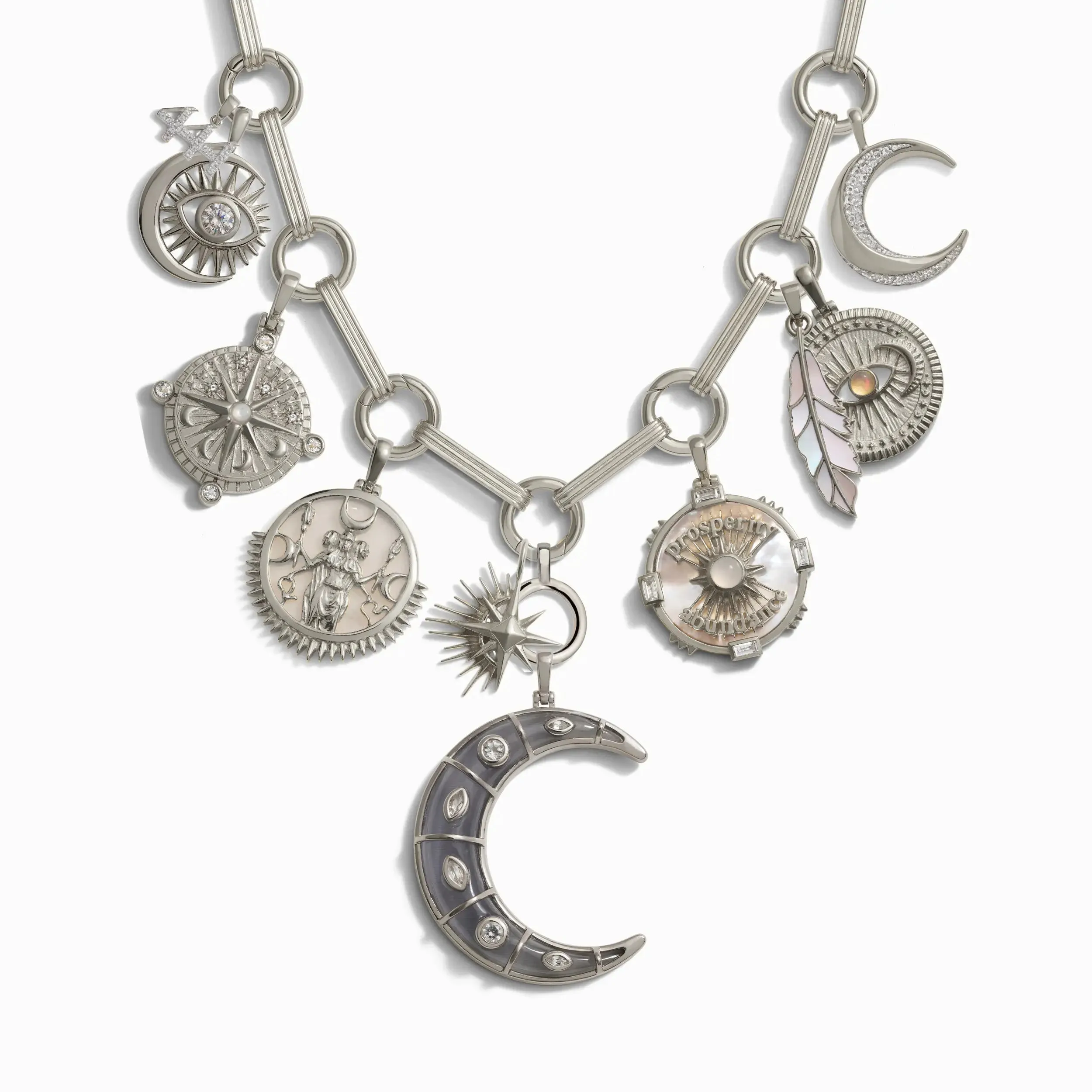 Moon Goddess Statement Charm Necklace sold by Awe Inspired product image thumbnail 3