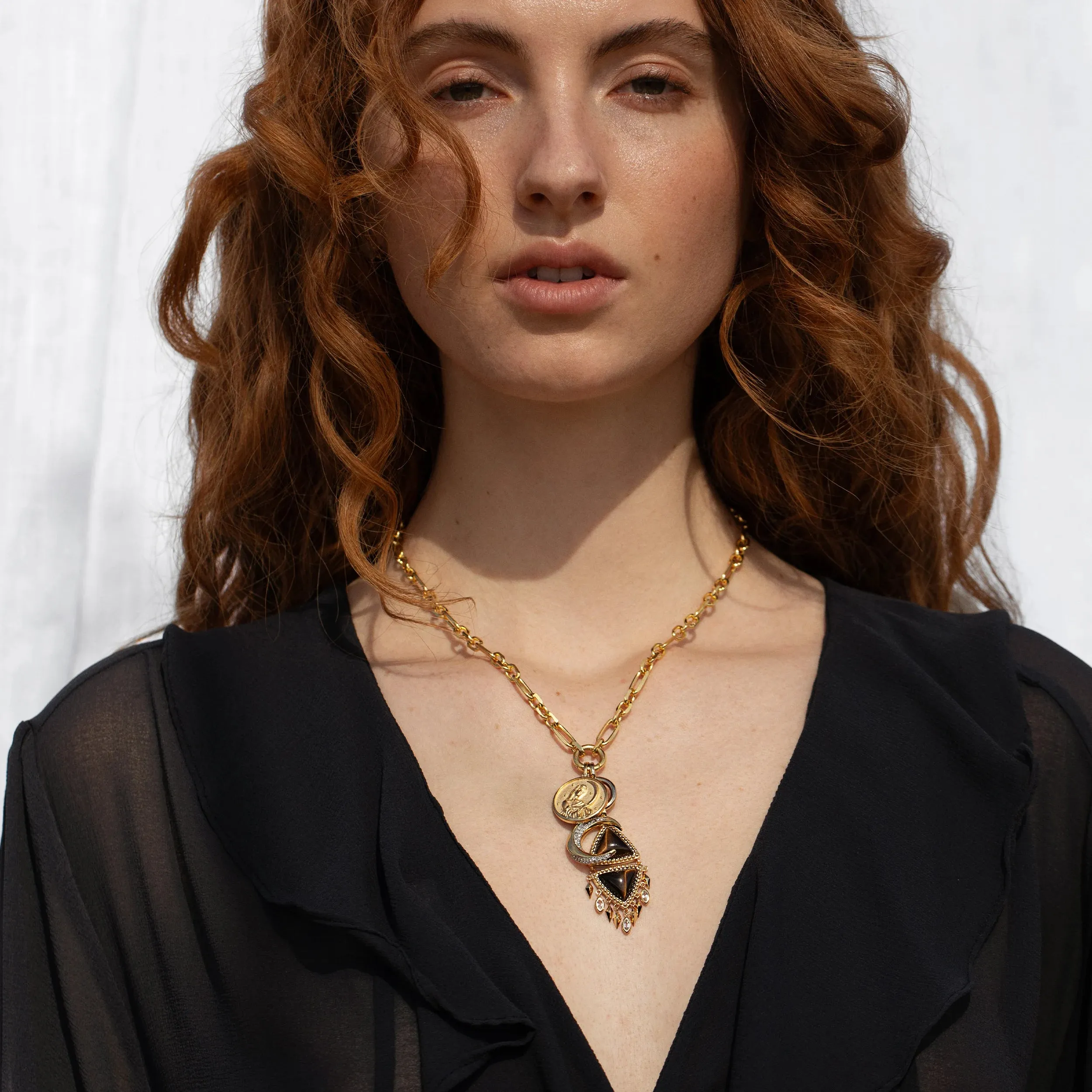 Selene Boho Moon Charm Necklace sold by Awe Inspired product image thumbnail 2