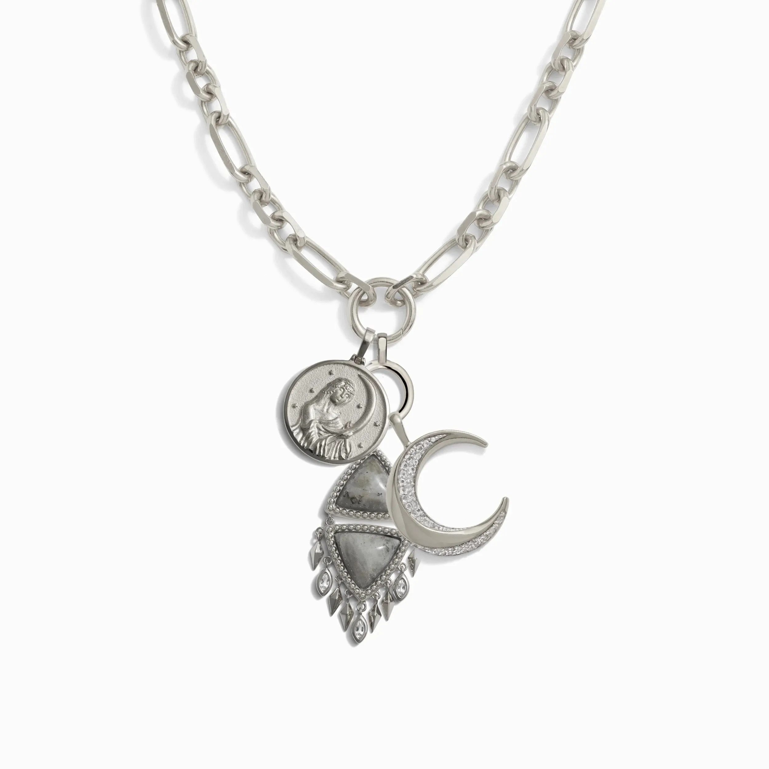 Selene Boho Moon Charm Necklace sold by Awe Inspired product image thumbnail 4
