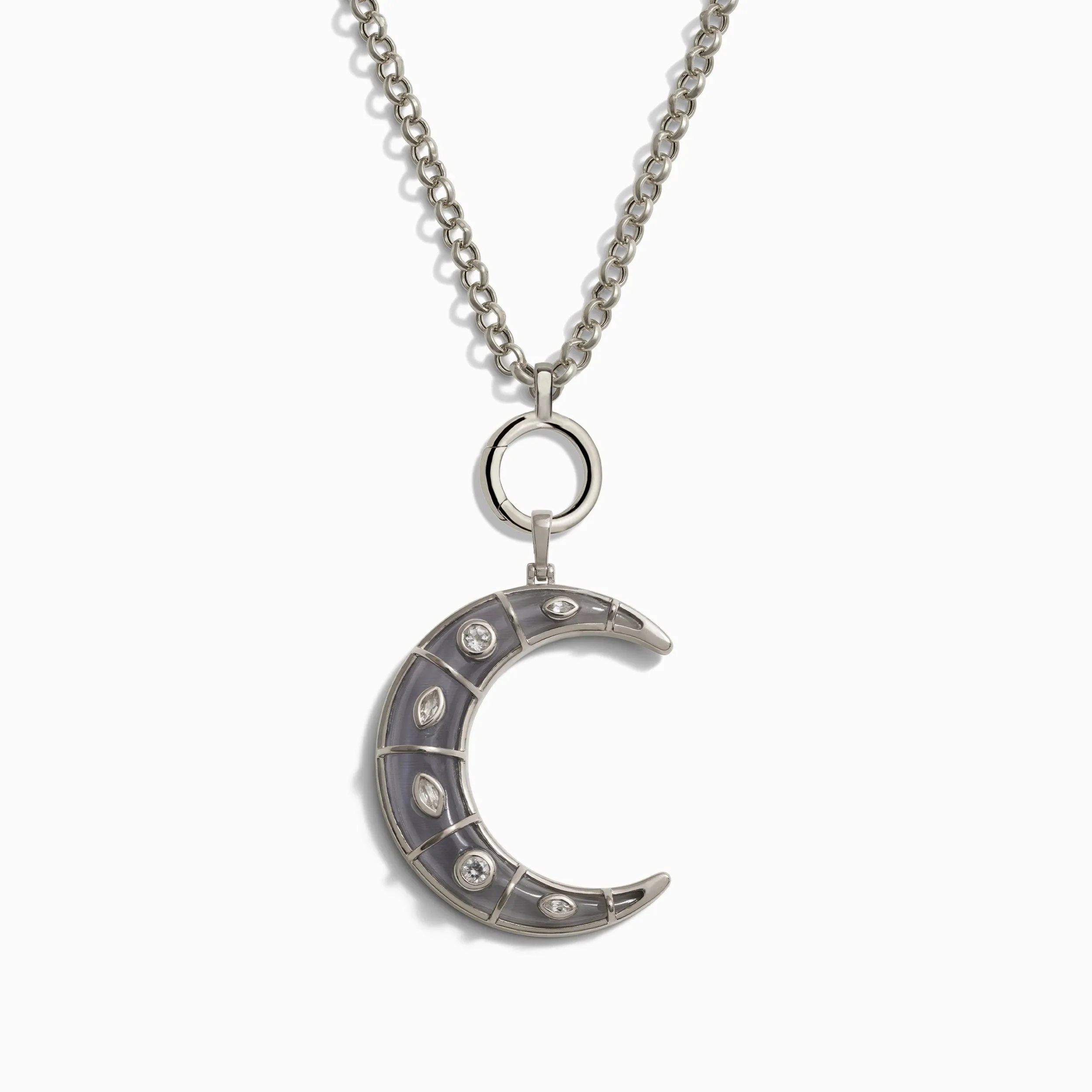Long Mystic Moon Charm Necklace sold by Awe Inspired product image thumbnail 4