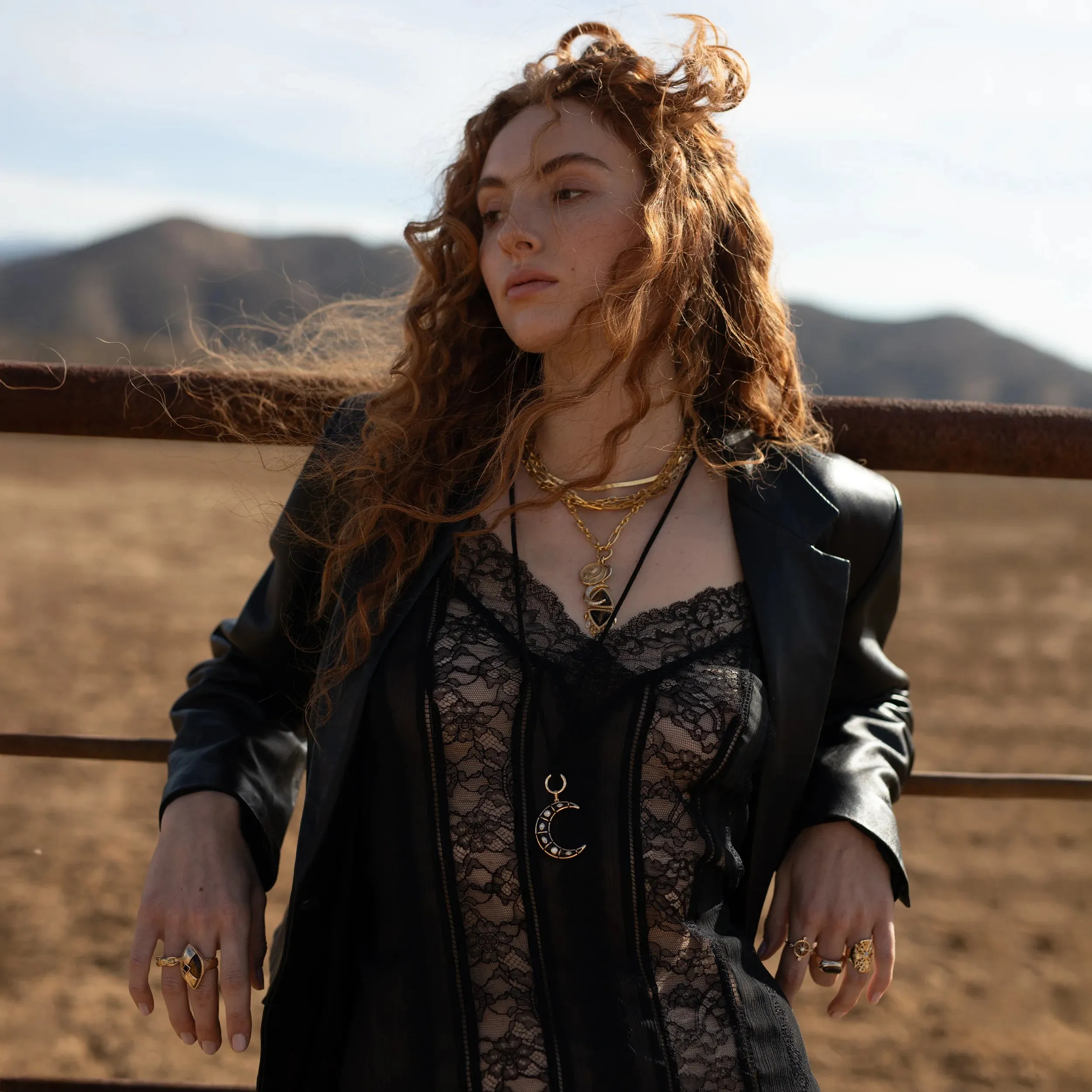 Mystic Moon Cord Charm Necklace sold by Awe Inspired product image thumbnail 3