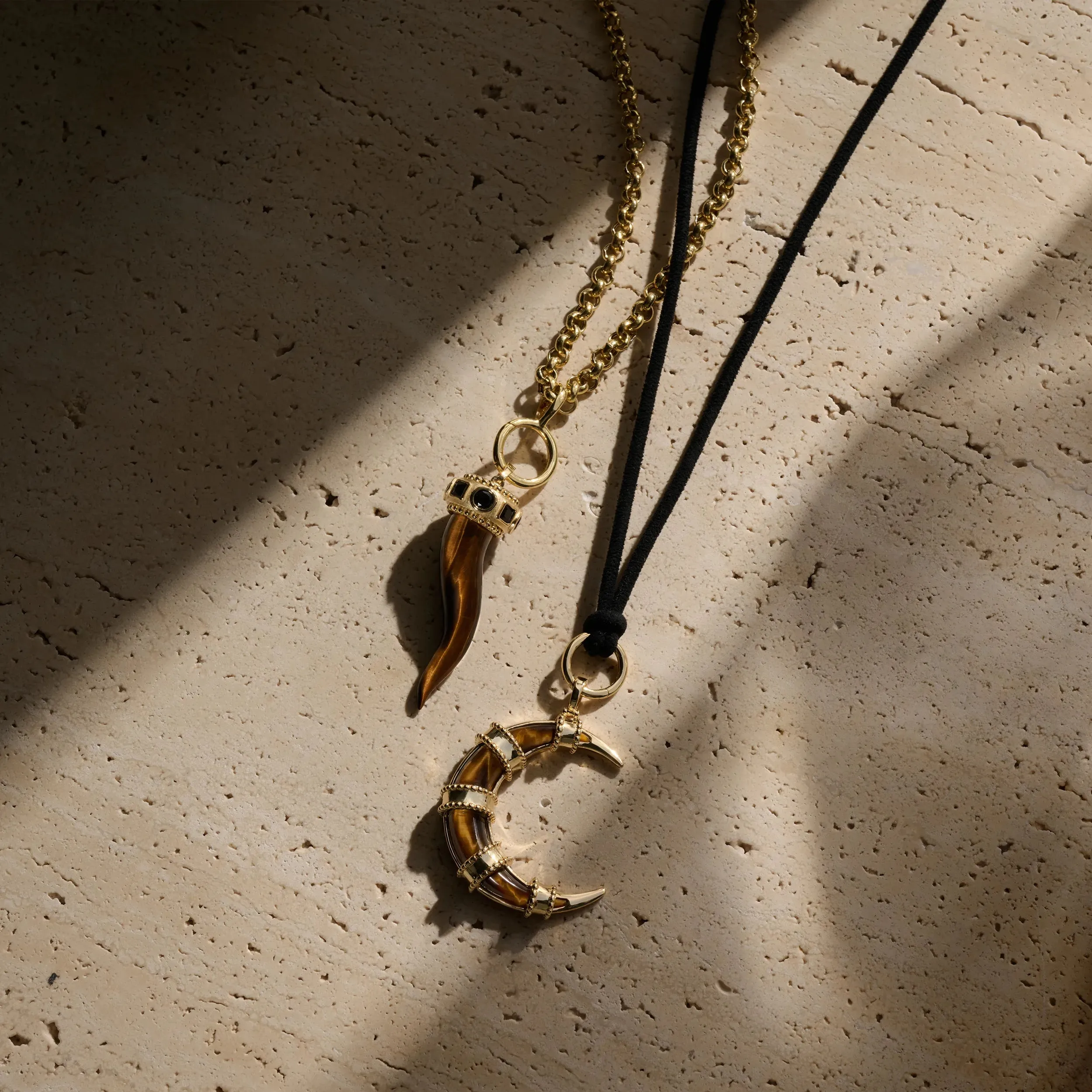 Boho Moon Cord Charm Necklace sold by Awe Inspired product image thumbnail 3