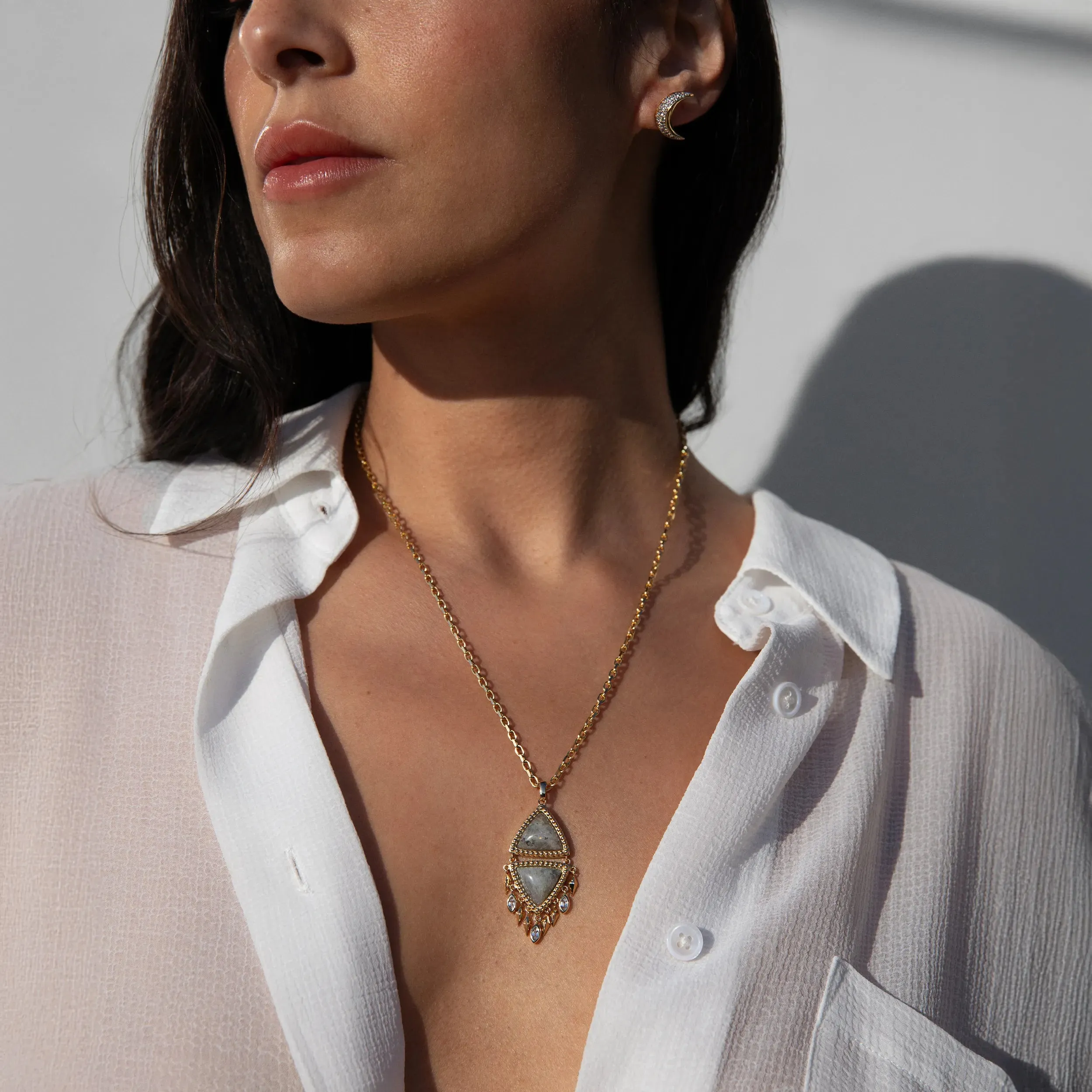 Labradorite Wind Chime Pendant sold by Awe Inspired product image thumbnail 2