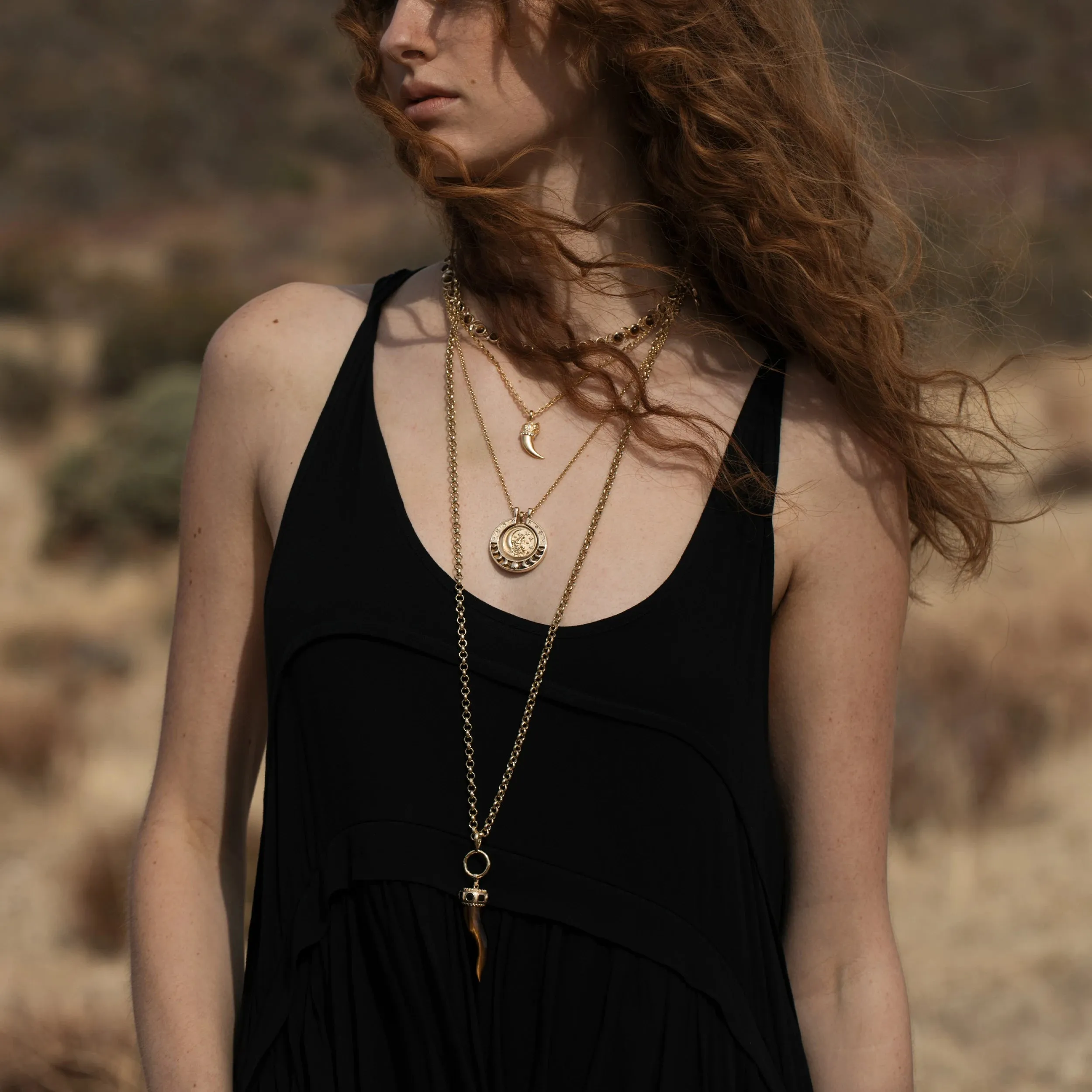 Tiger's Eye Horn Pendant sold by Awe Inspired product image thumbnail 3