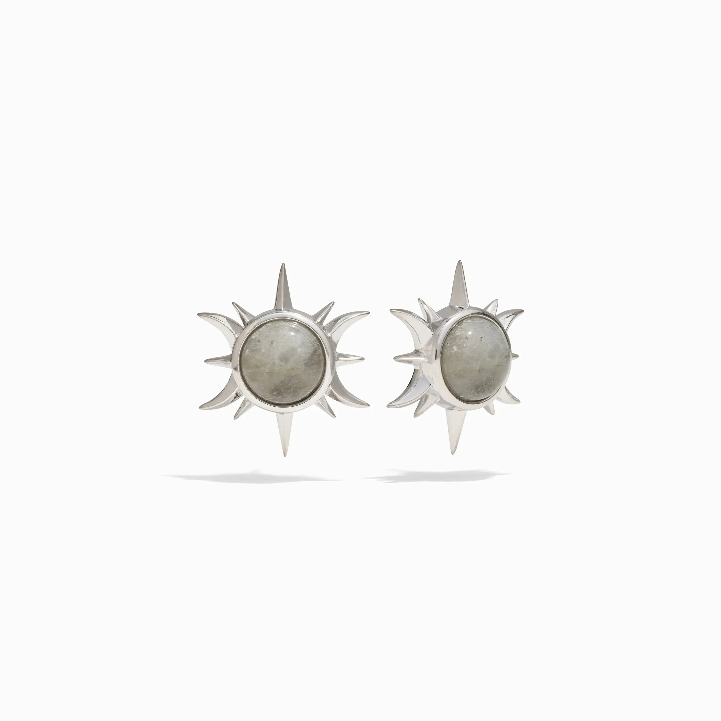 Labradorite Triple Moon Studs sold by Awe Inspired