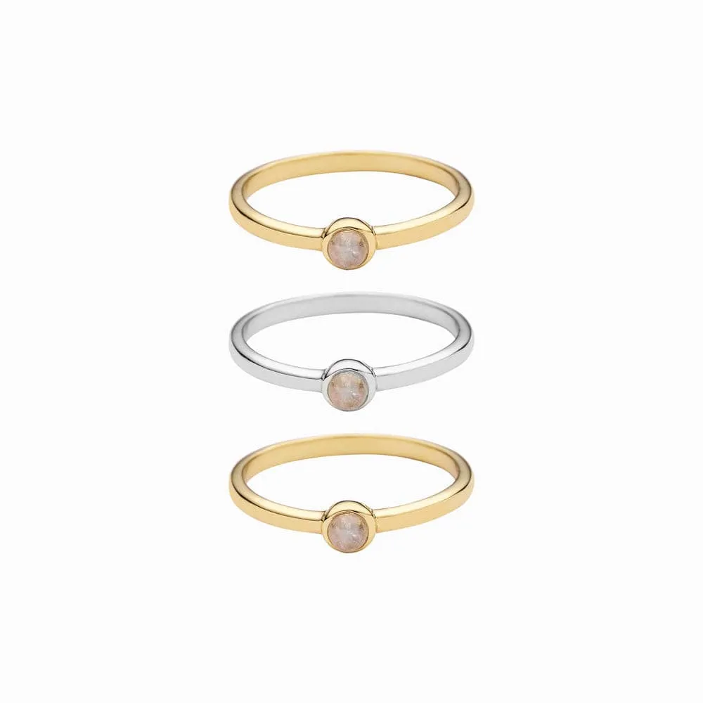 Moonstone Ring Set sold by Awe Inspired