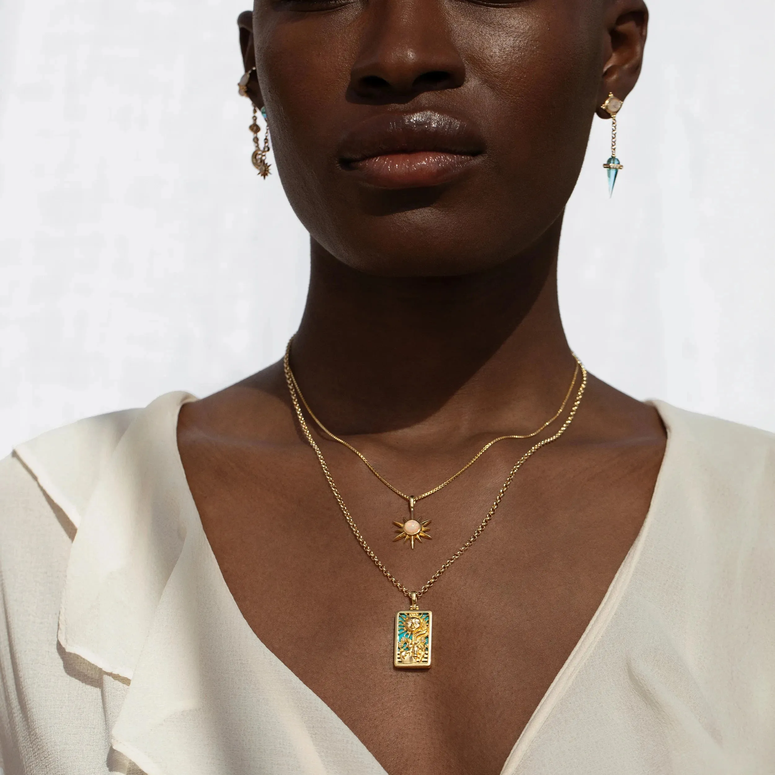 The Sun Tarot Necklace Set sold by Awe Inspired product image thumbnail 2