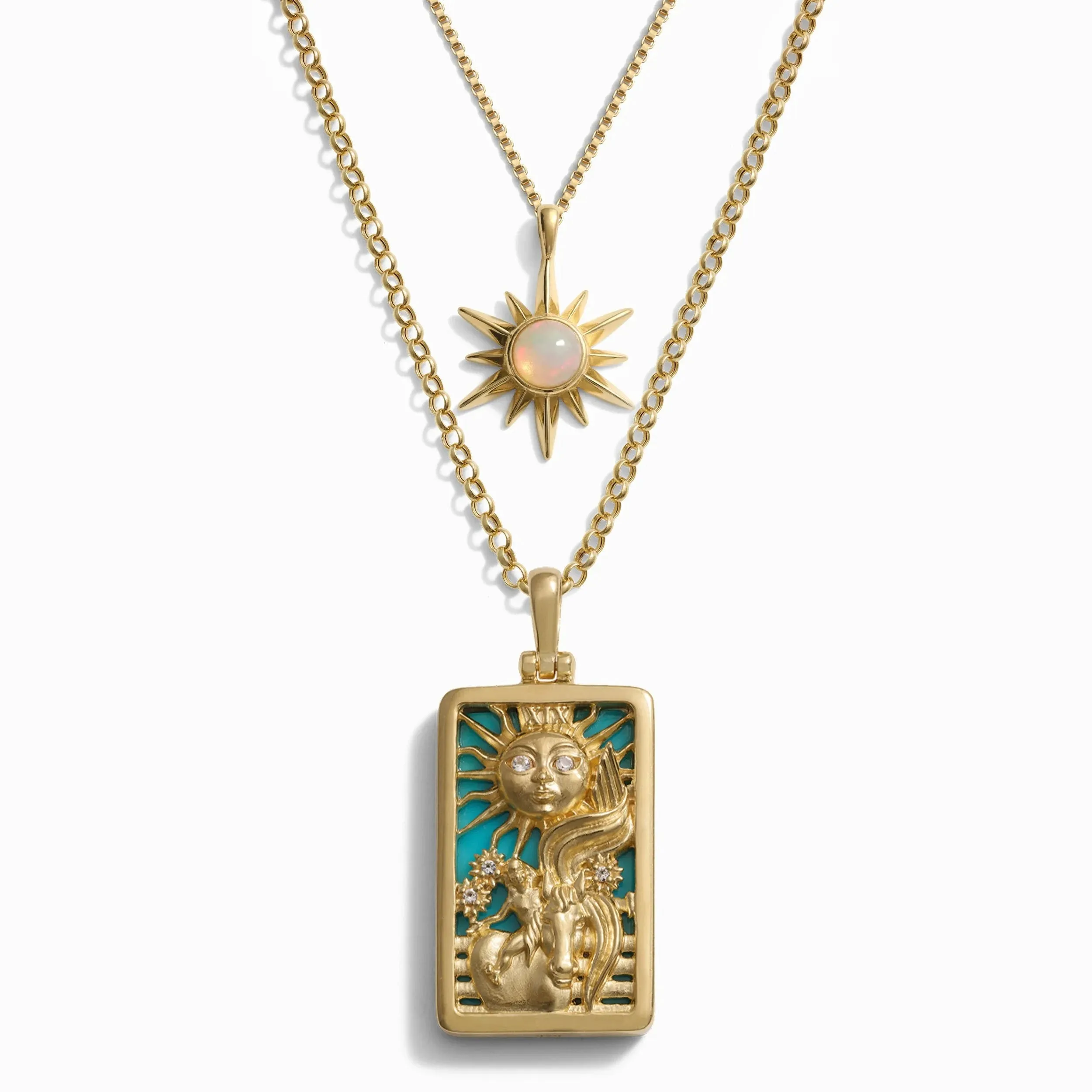 The Sun Tarot Necklace Set sold by Awe Inspired