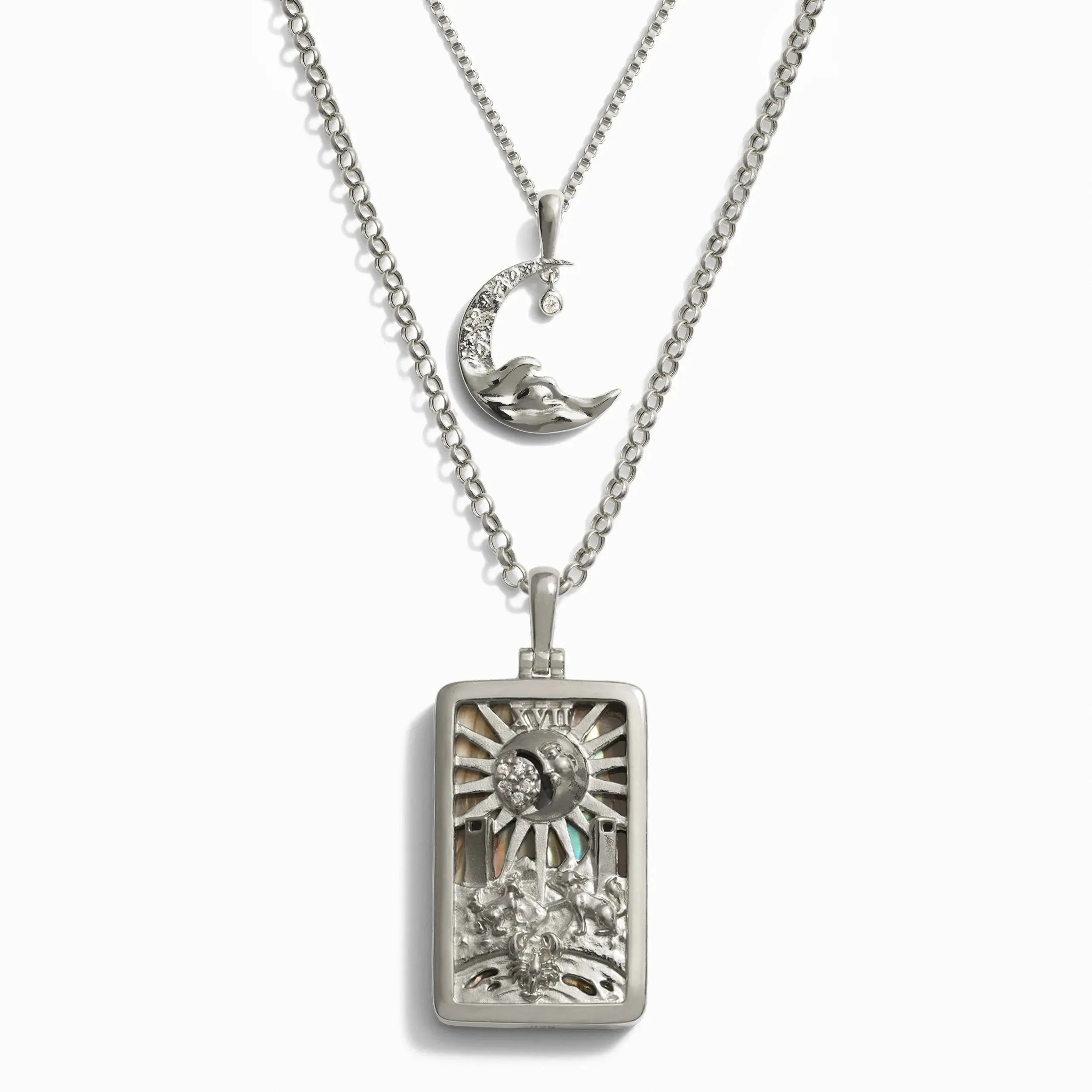 The Moon Tarot Necklace Set sold by Awe Inspired product image thumbnail 3