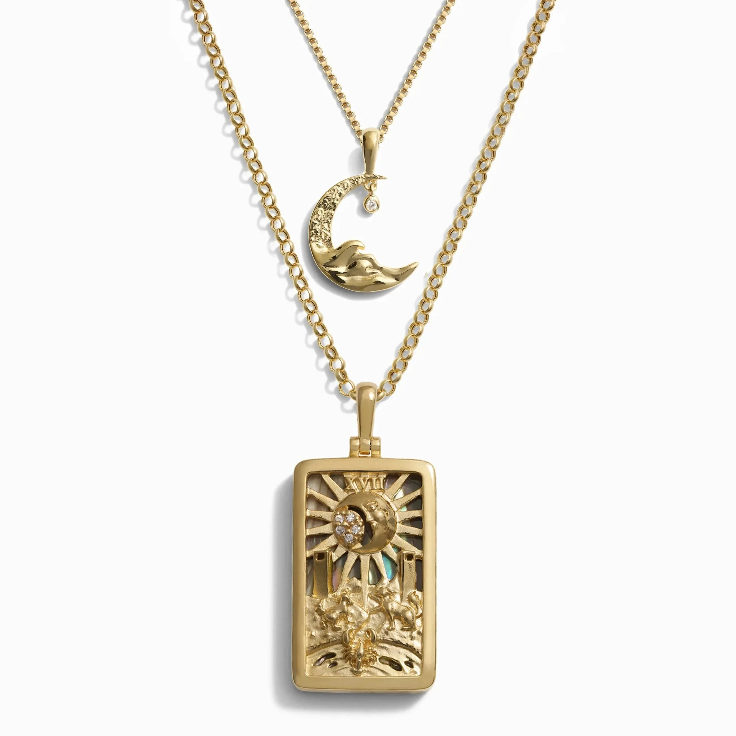 The Moon Tarot Necklace Set sold by Awe Inspired