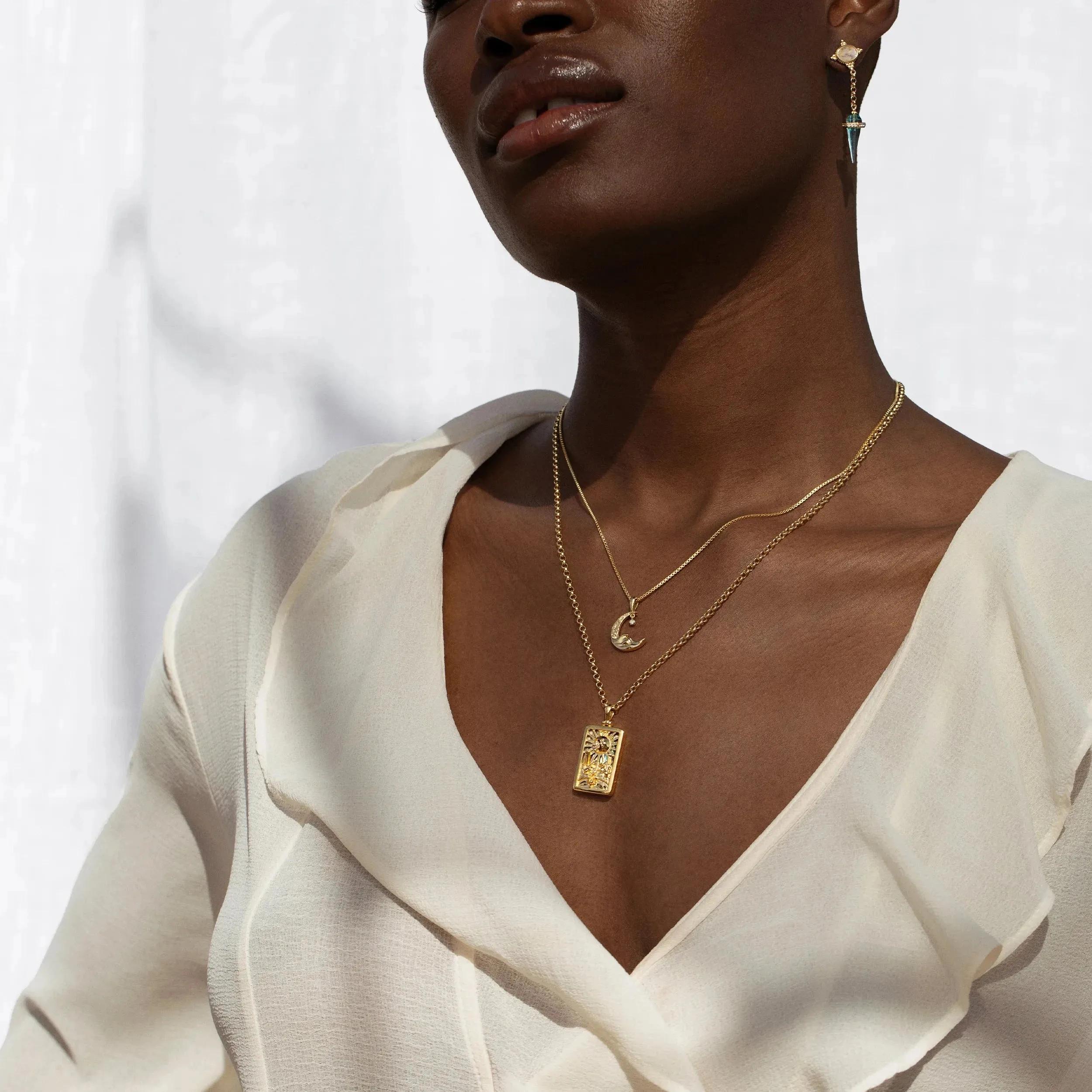 The Moon Tarot Necklace Set sold by Awe Inspired product image thumbnail 2