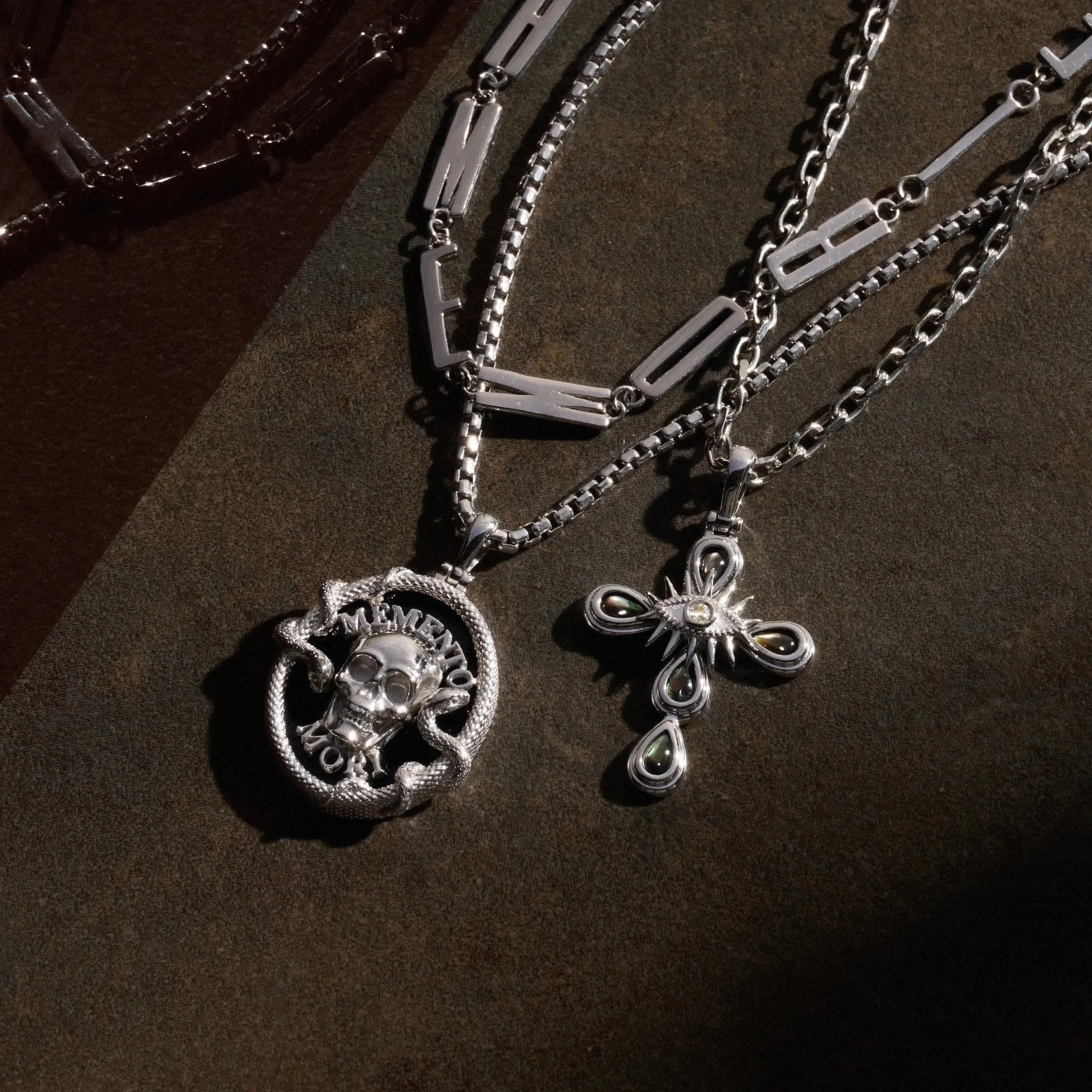 Memento Mori and Affirmation Necklace Set sold by Awe Inspired product image thumbnail 2
