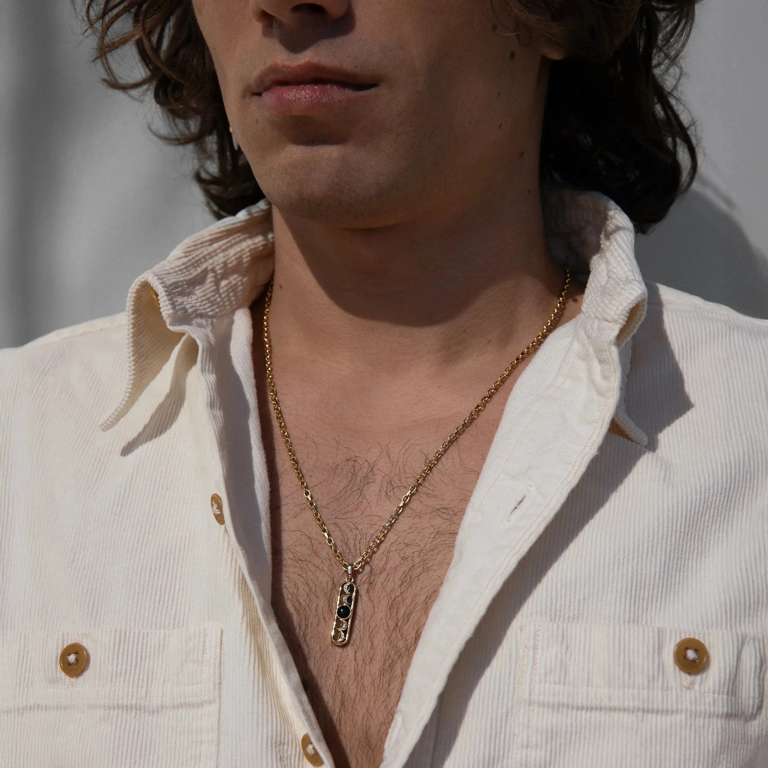 Men's Moon Phase Necklace sold by Awe Inspired product image thumbnail 2