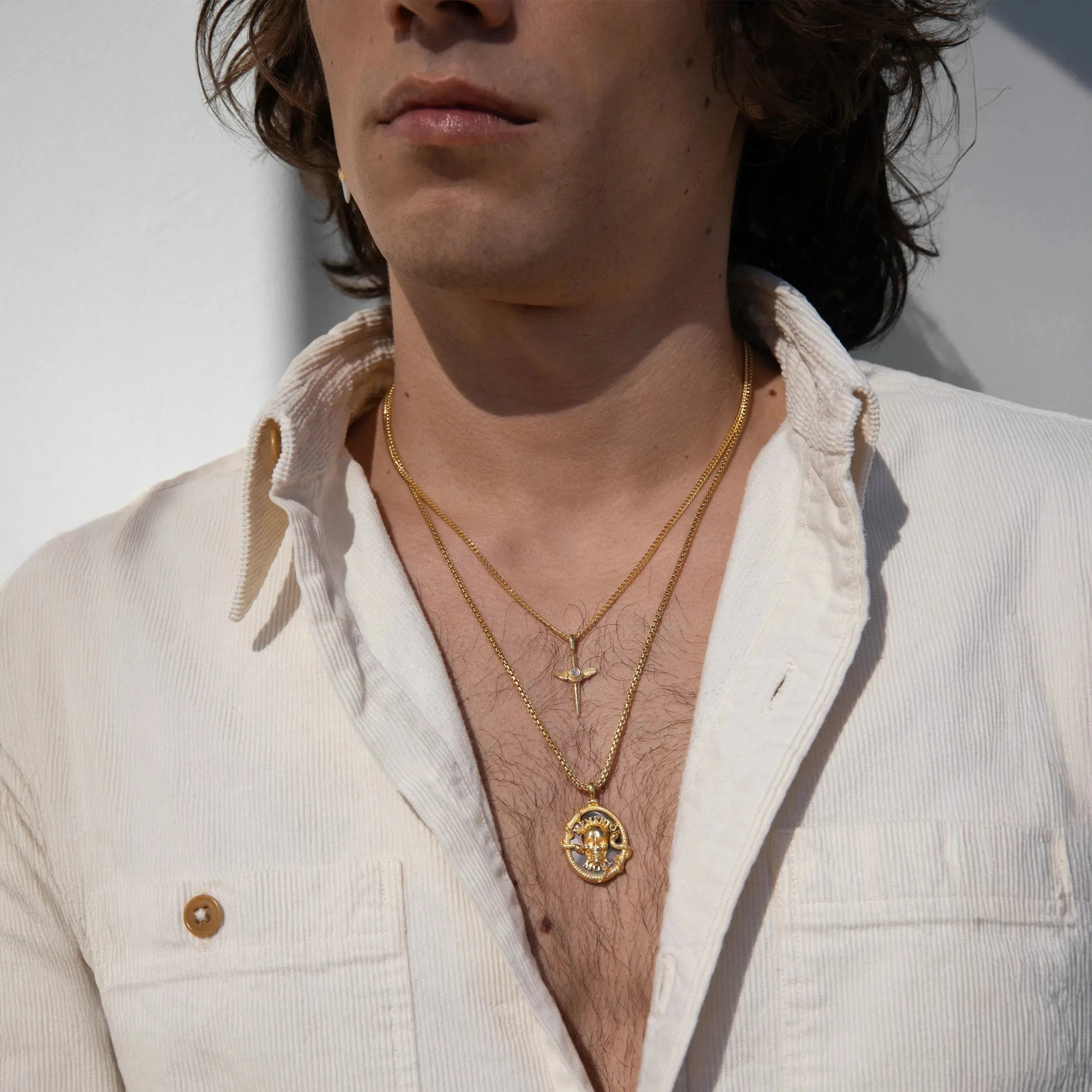 Men's Memento Mori Necklace Set sold by Awe Inspired product image thumbnail 2