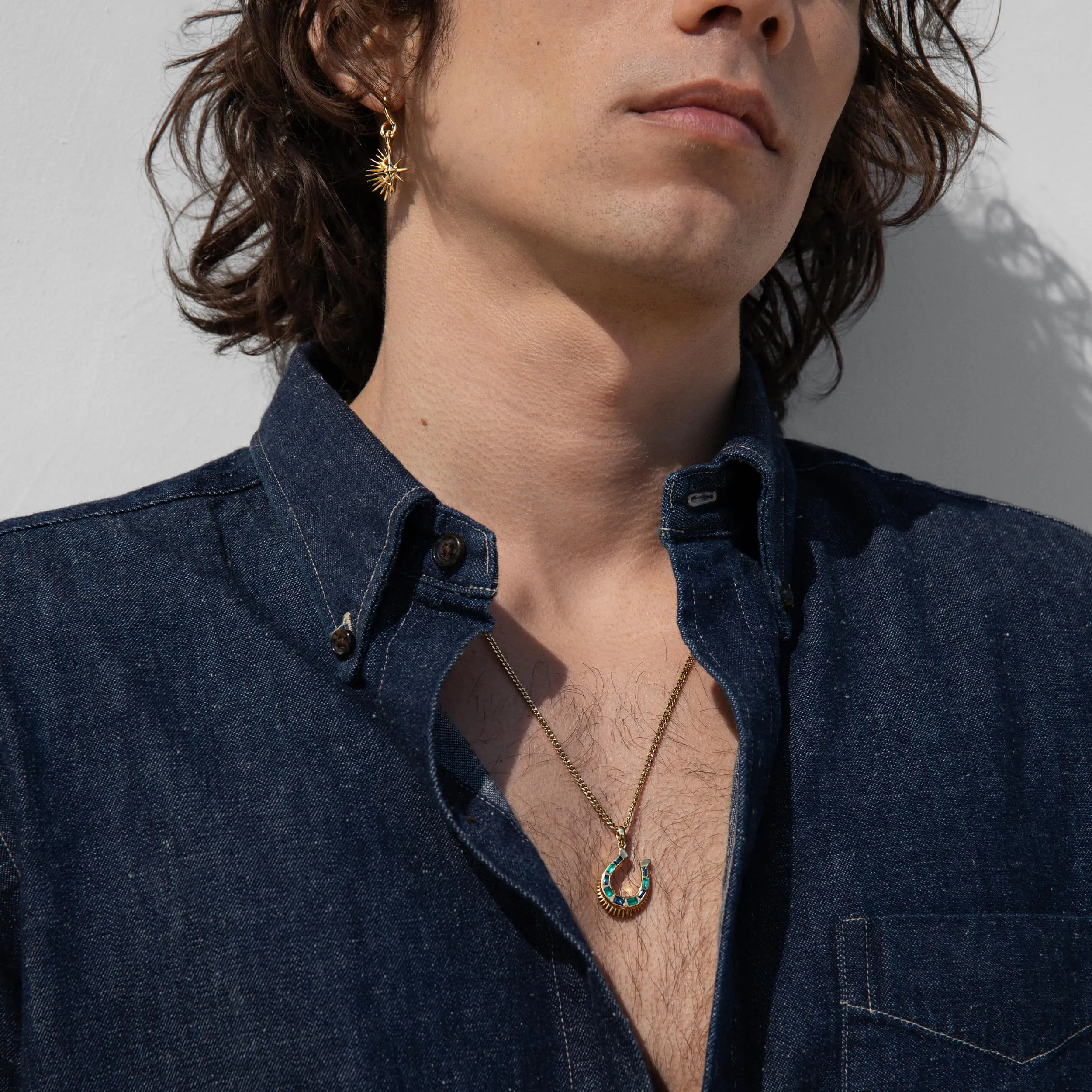 Men's Horseshoe Necklace sold by Awe Inspired product image thumbnail 2