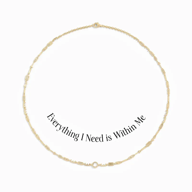 Men's Everything I Need is Within Me Affirmation Necklace sold by Awe Inspired