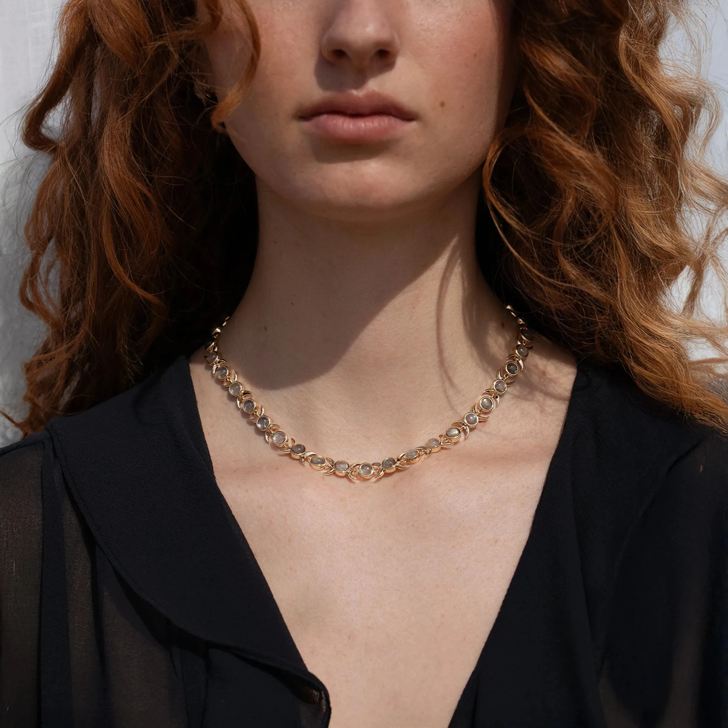 Triple Moon Tennis Necklace sold by Awe Inspired product image thumbnail 2