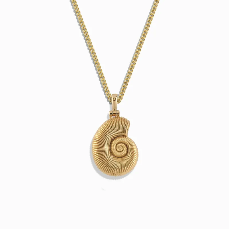 Deep Sea Ammonite Shell Necklace sold by Awe Inspired