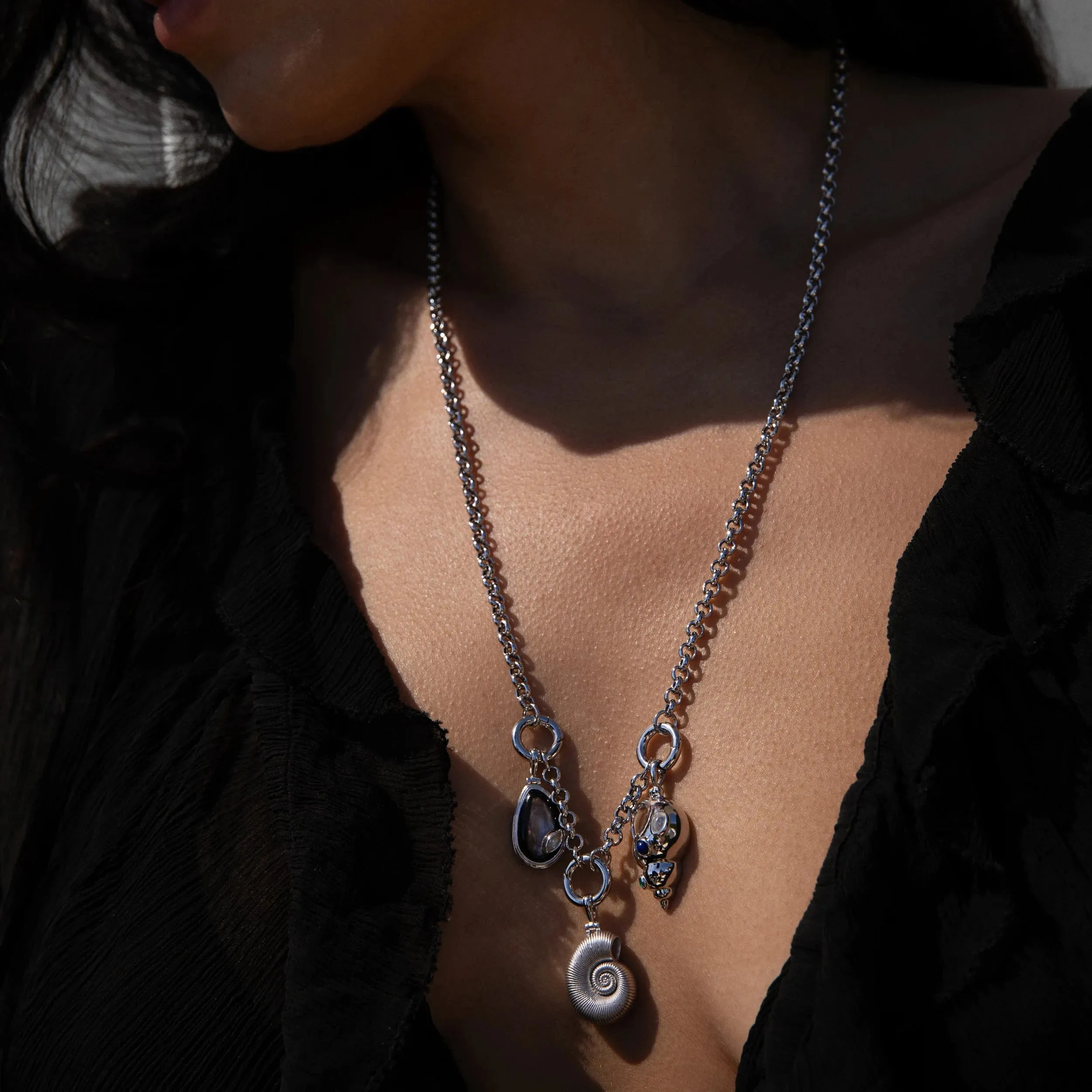 Long Triple Charm Collector Necklace sold by Awe Inspired product image thumbnail 2