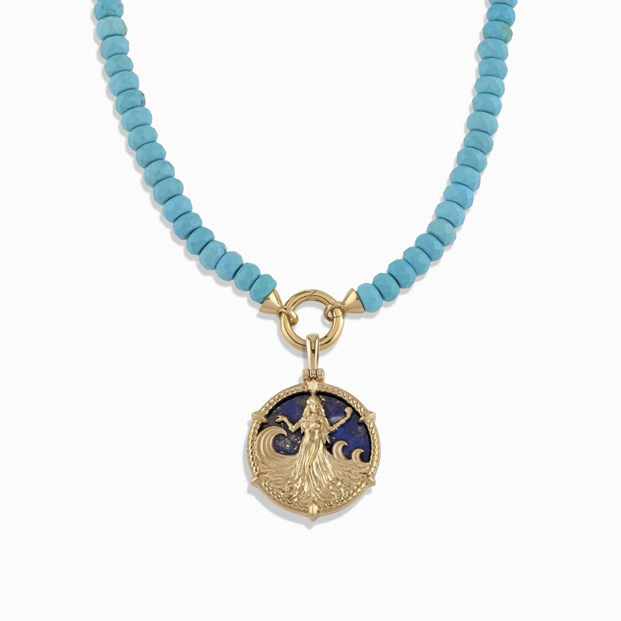 Yemaya Turquoise Charm Necklace sold by Awe Inspired