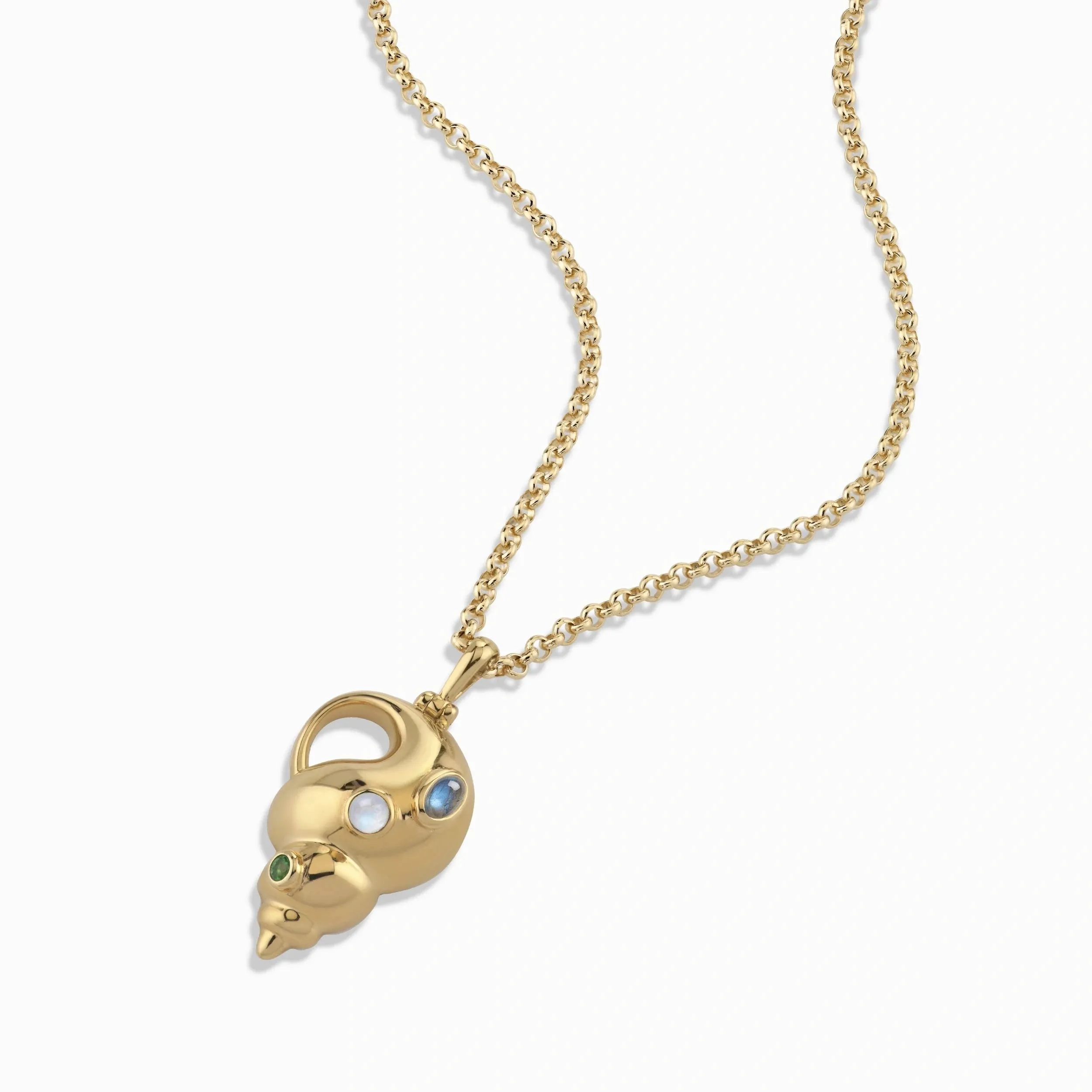 Gemstone Conch Necklace sold by Awe Inspired product image thumbnail 3