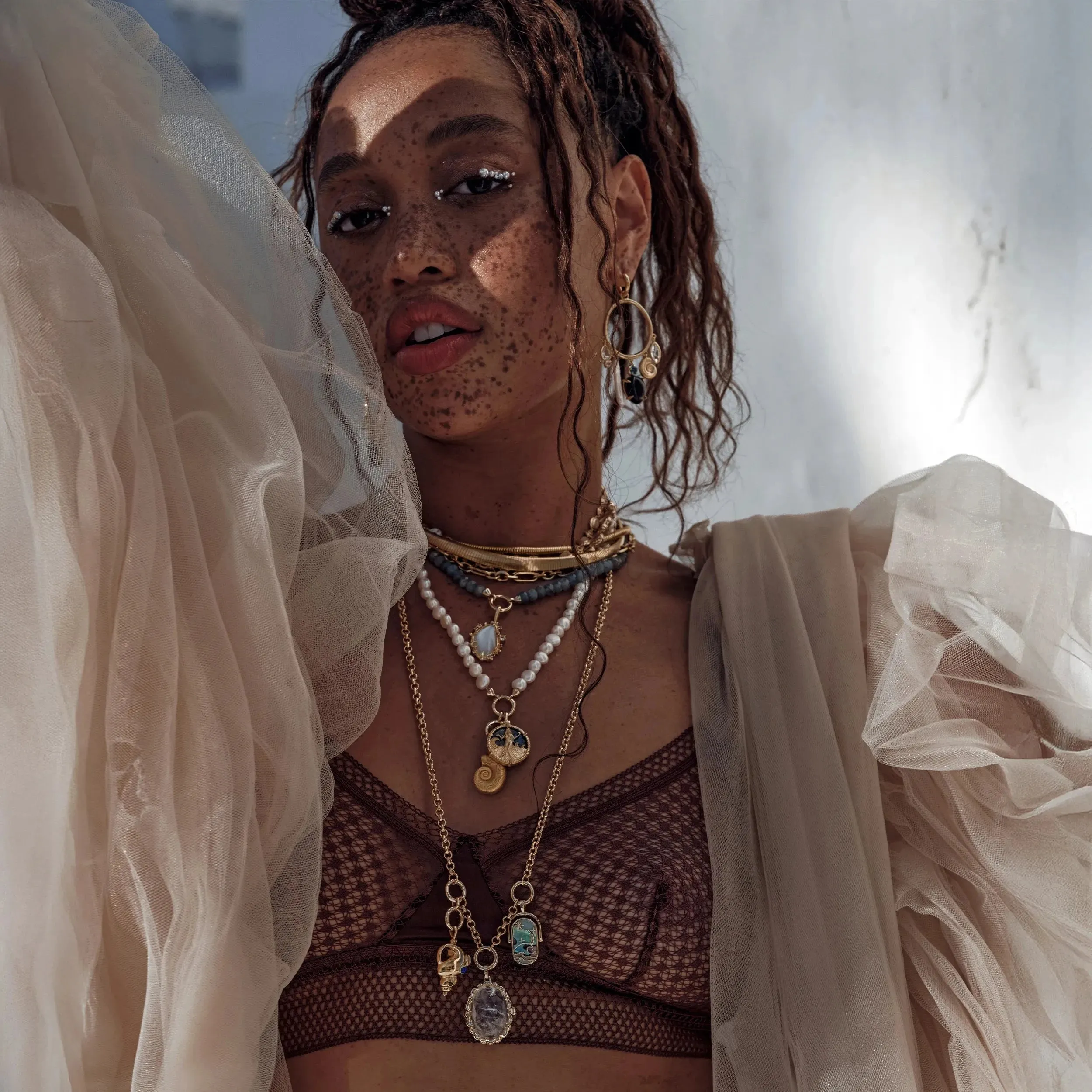 Gemstone Conch Necklace sold by Awe Inspired product image thumbnail 5