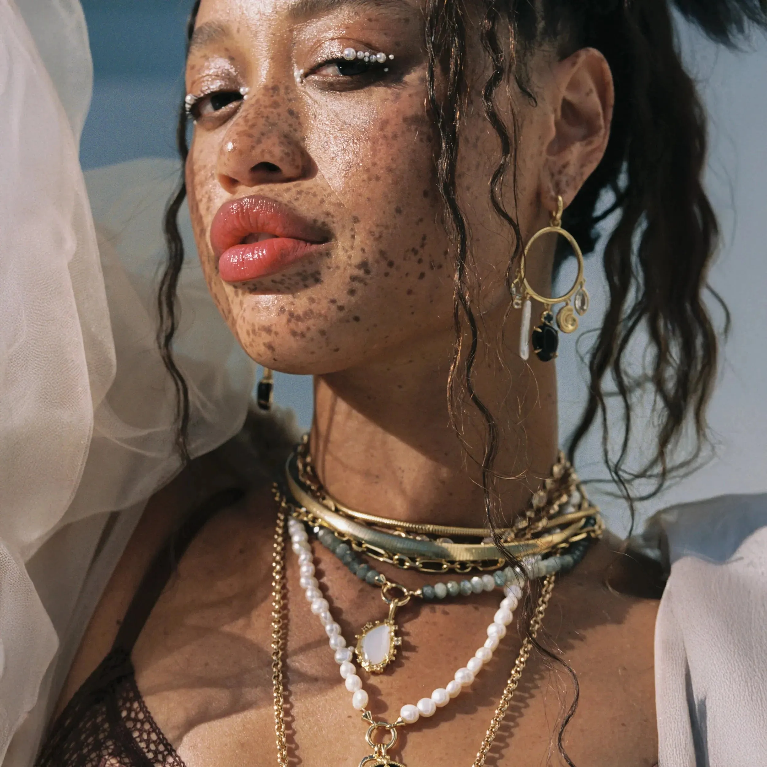 Gemstone Charm Necklace sold by Awe Inspired product image thumbnail 3