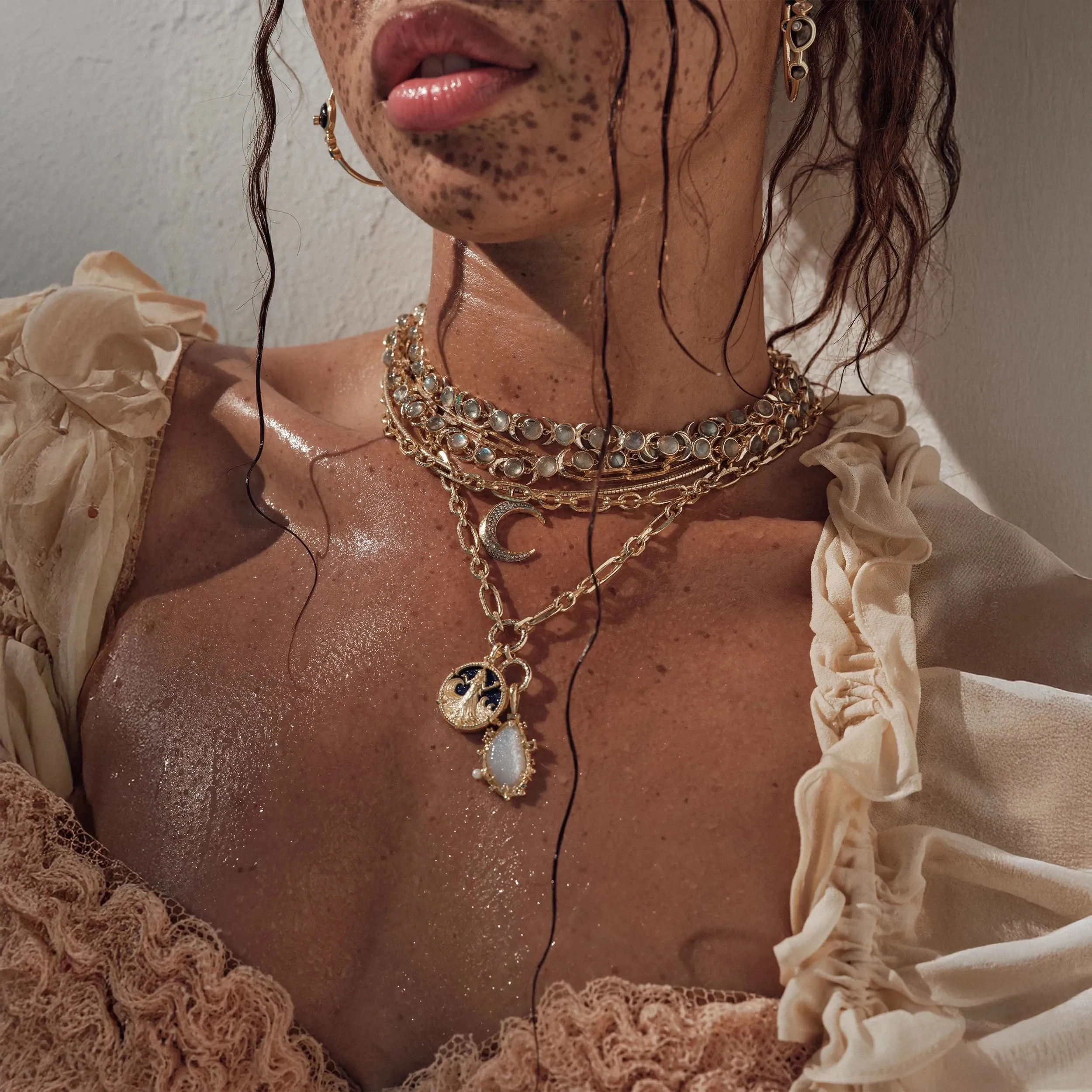 Gemstone Tennis Necklace sold by Awe Inspired product image thumbnail 4