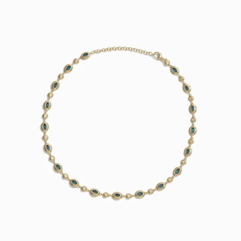 Gemstone Tennis Necklace sold by Awe Inspired