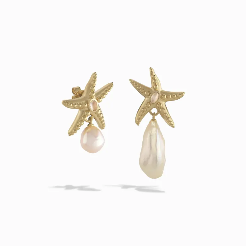 Starfish Pearl Earrings sold by Awe Inspired