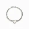 Mother of Pearl Heart Cuban Bracelet sold by Awe Inspired