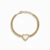 Mother of Pearl Heart Cuban Bracelet sold by Awe Inspired