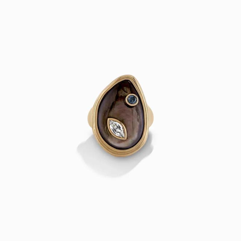 Organic Pearl Gemstone Ring sold by Awe Inspired