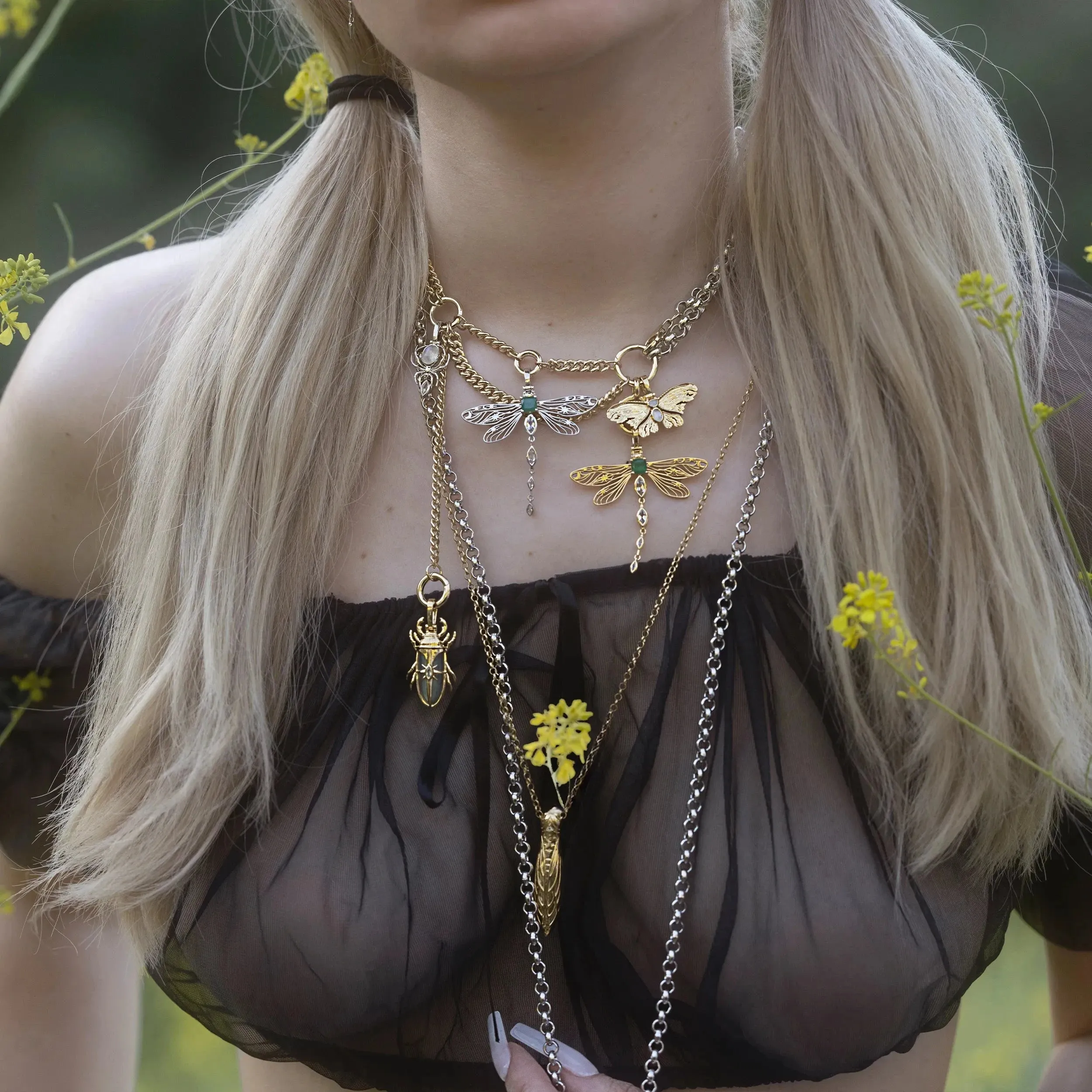 Secret Forest Dragonfly Necklace sold by Awe Inspired product image thumbnail 4