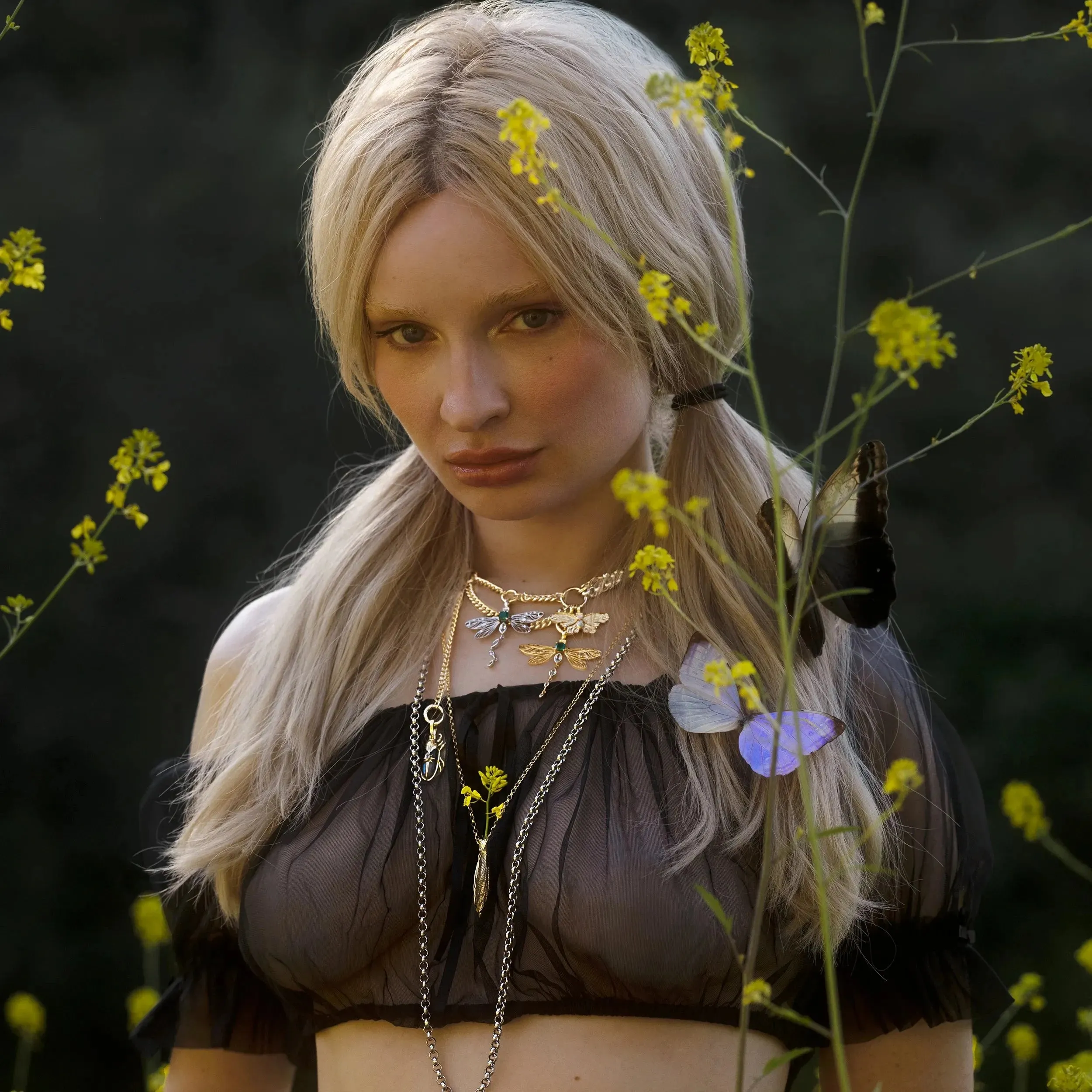 Cicada Flower Vessel Necklace sold by Awe Inspired product image thumbnail 4