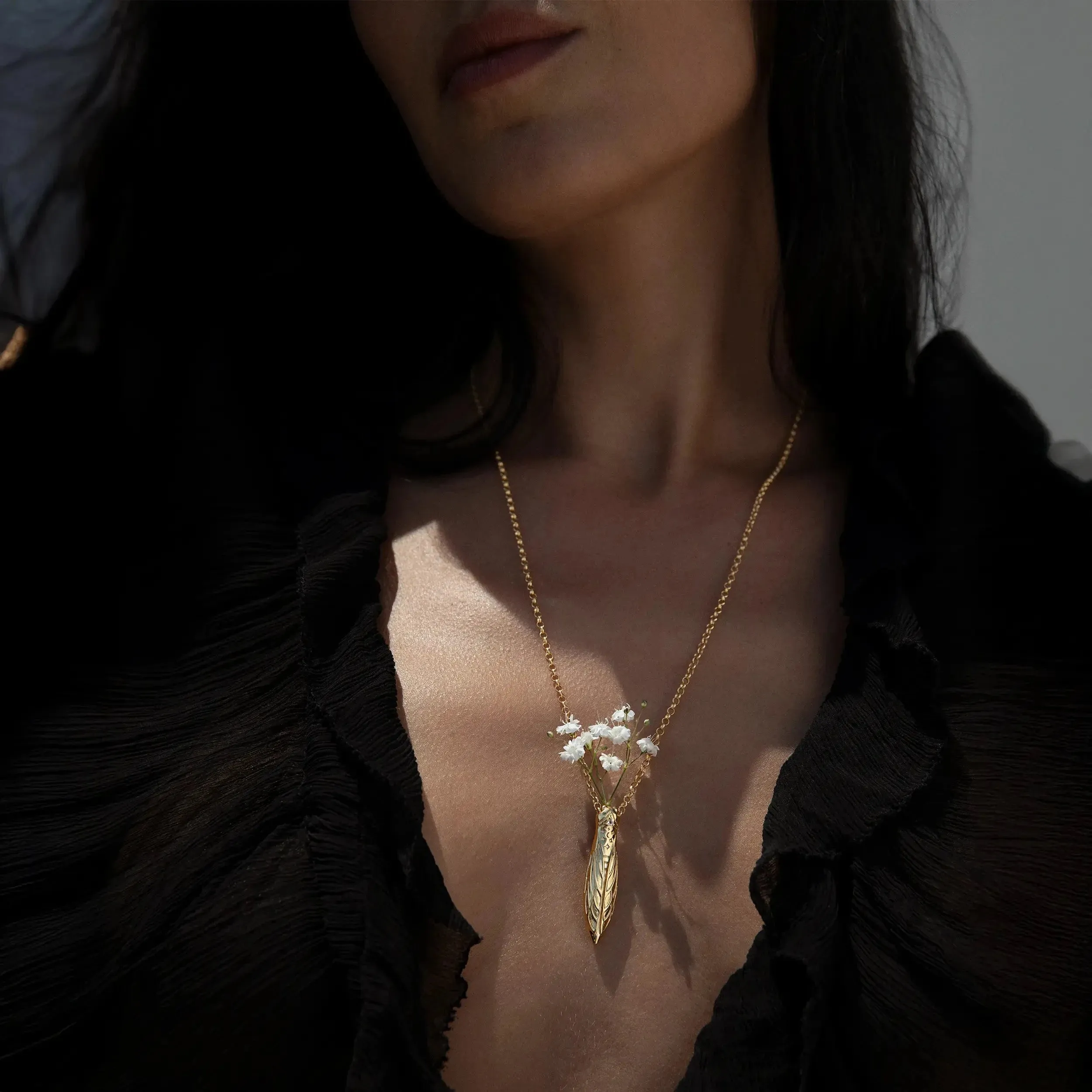 Cicada Flower Vessel Necklace sold by Awe Inspired product image thumbnail 2