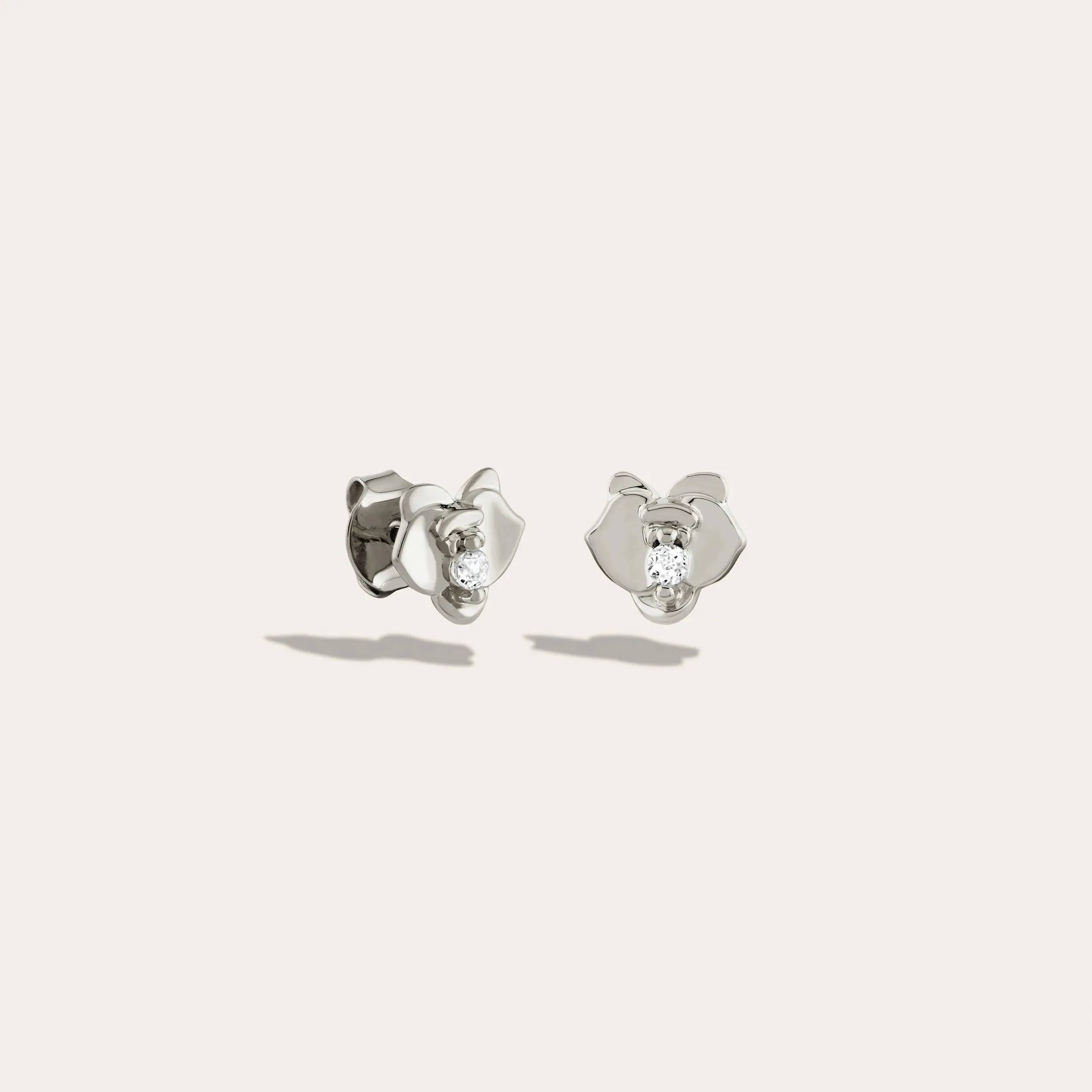 White Topaz Orchid Studs sold by Awe Inspired product image thumbnail 5