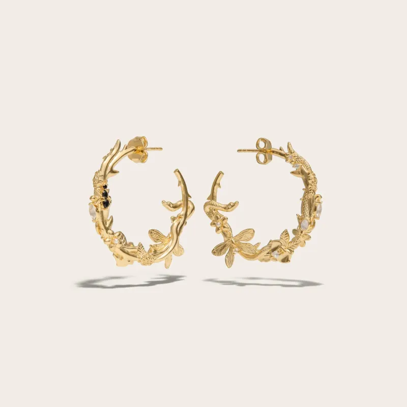 Secret Forest Hoops sold by Awe Inspired