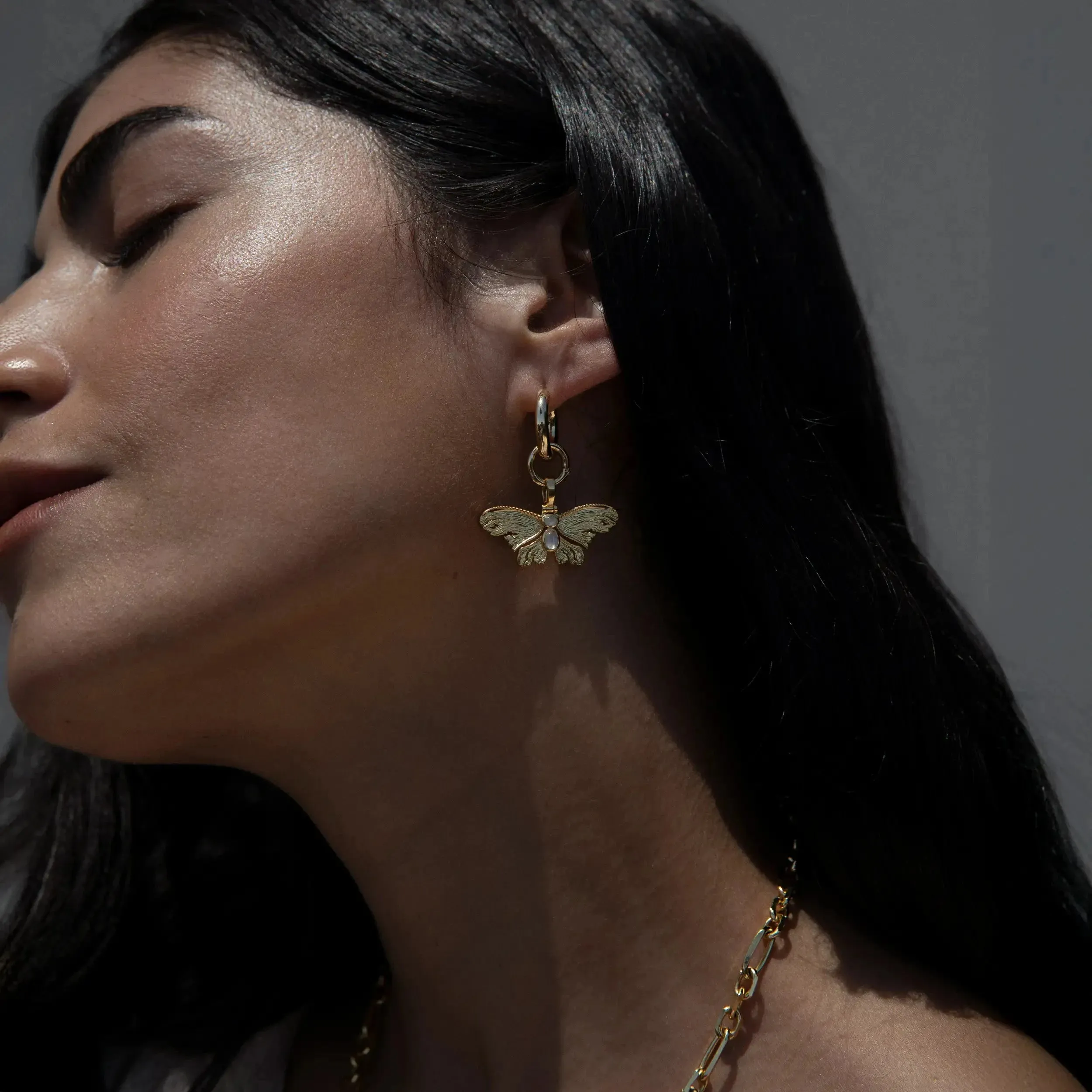 Moonstone Insects Charm Earrings sold by Awe Inspired product image thumbnail 2